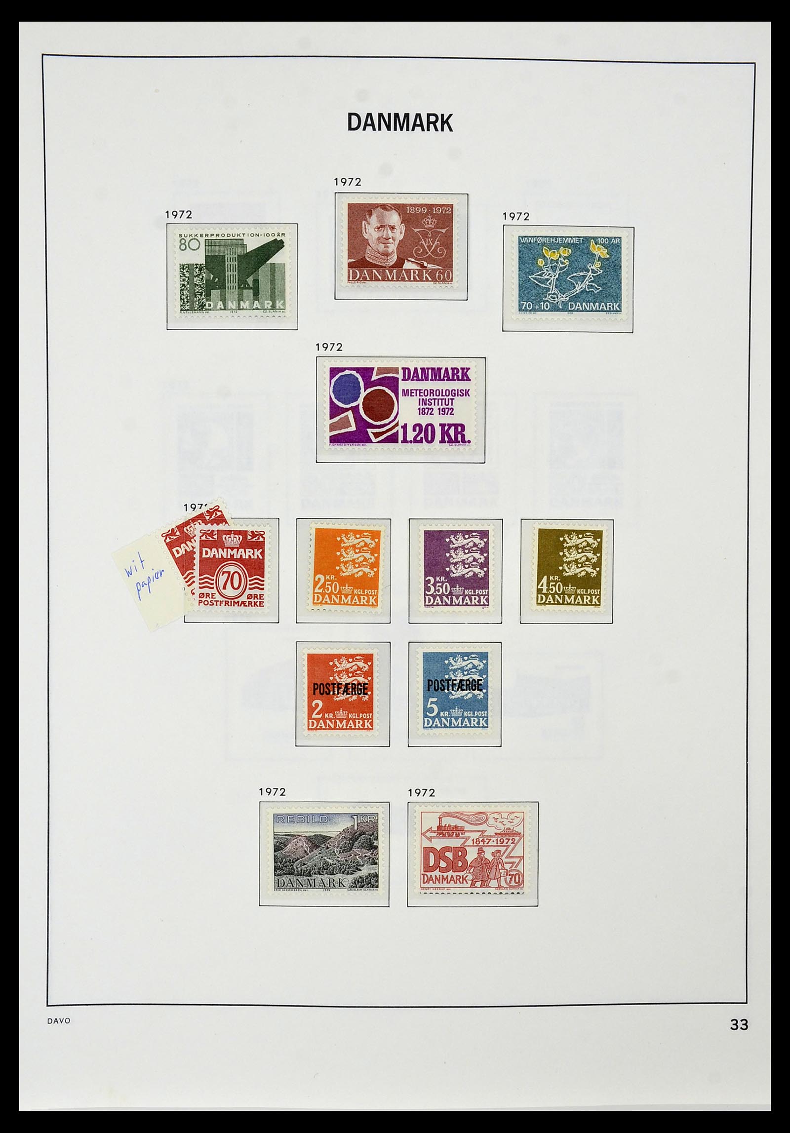 34448 031 - Postzegelverzameling 34448 Denemarken 1851-1999.