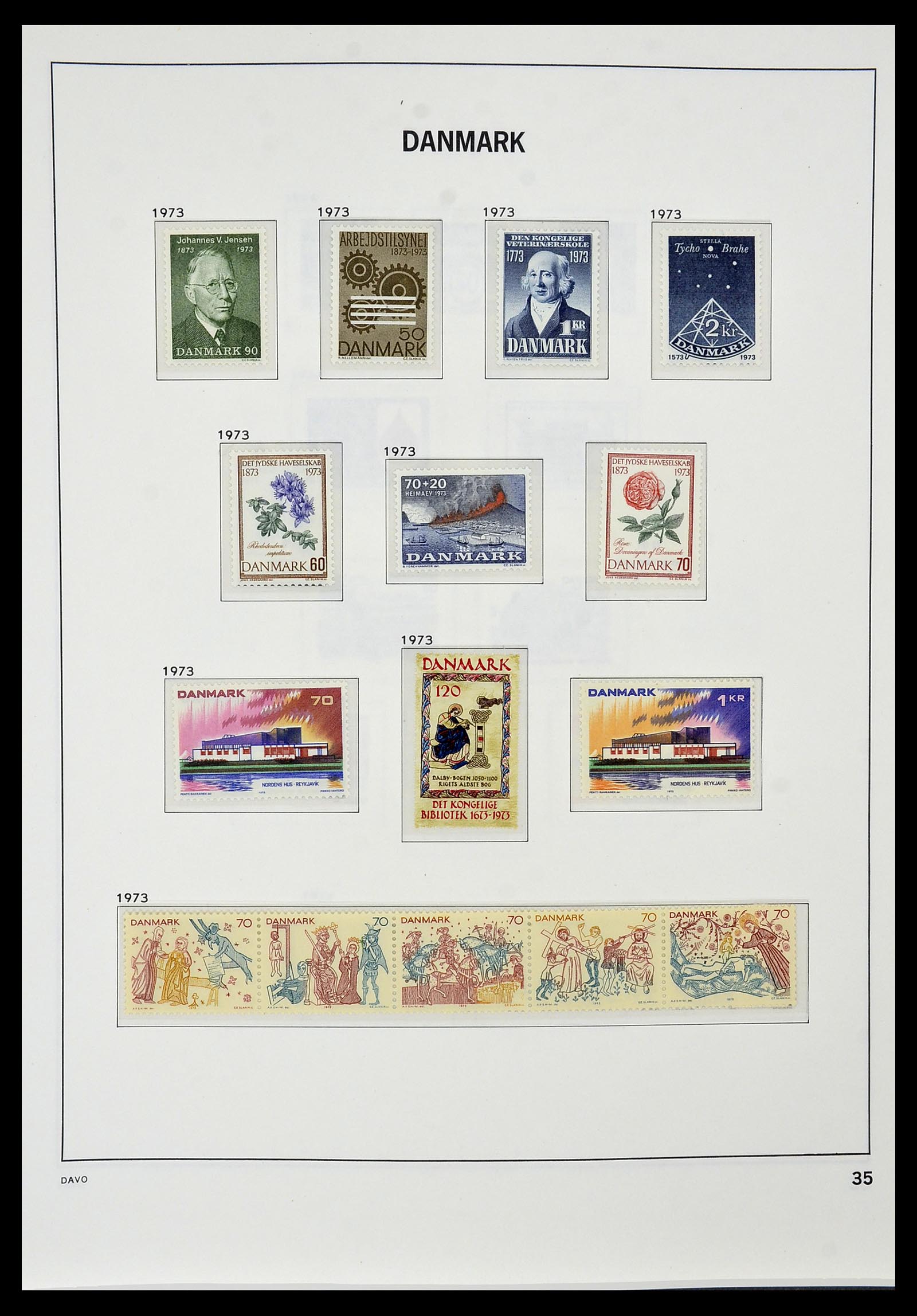 34448 033 - Postzegelverzameling 34448 Denemarken 1851-1999.