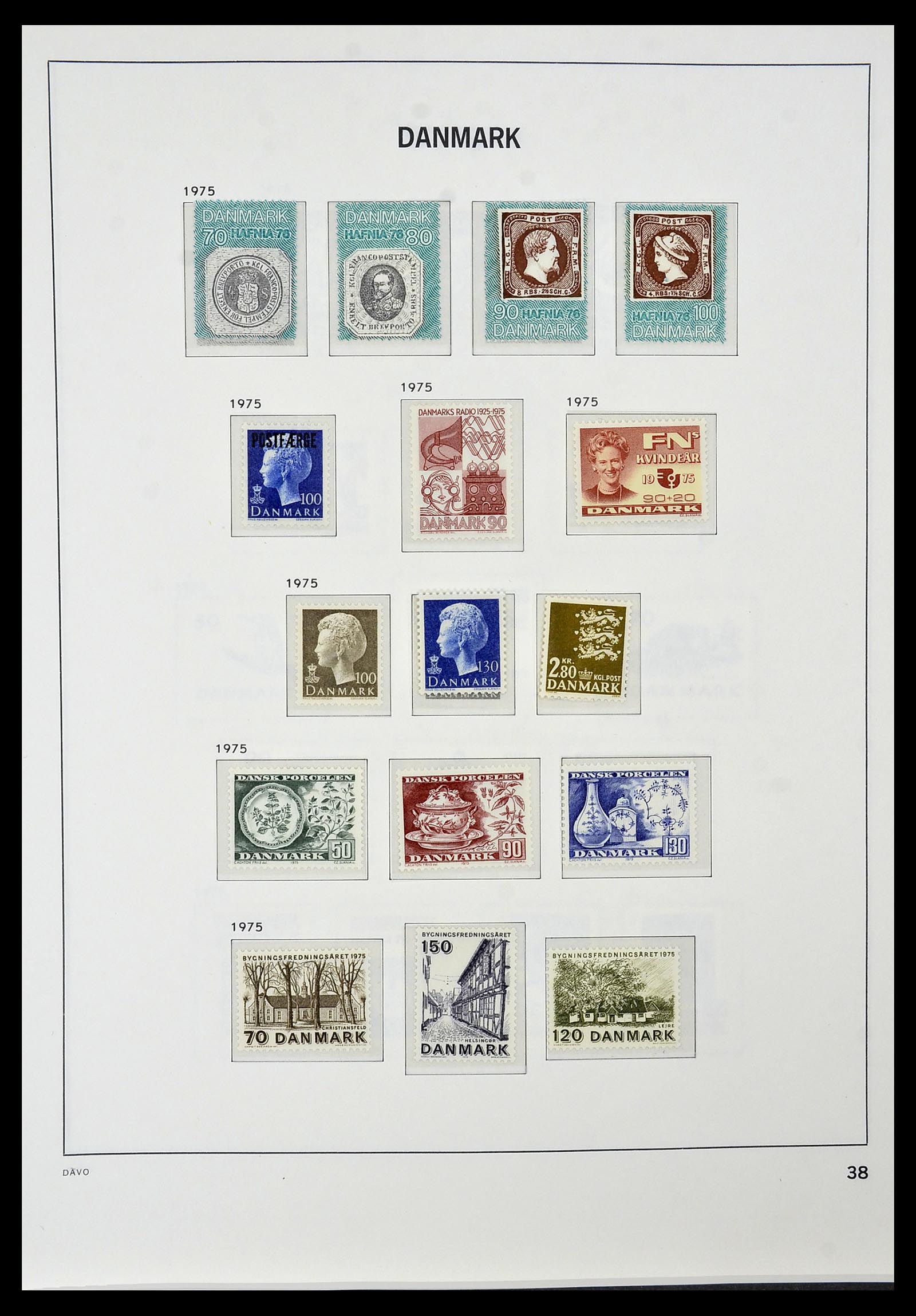 34448 036 - Postzegelverzameling 34448 Denemarken 1851-1999.