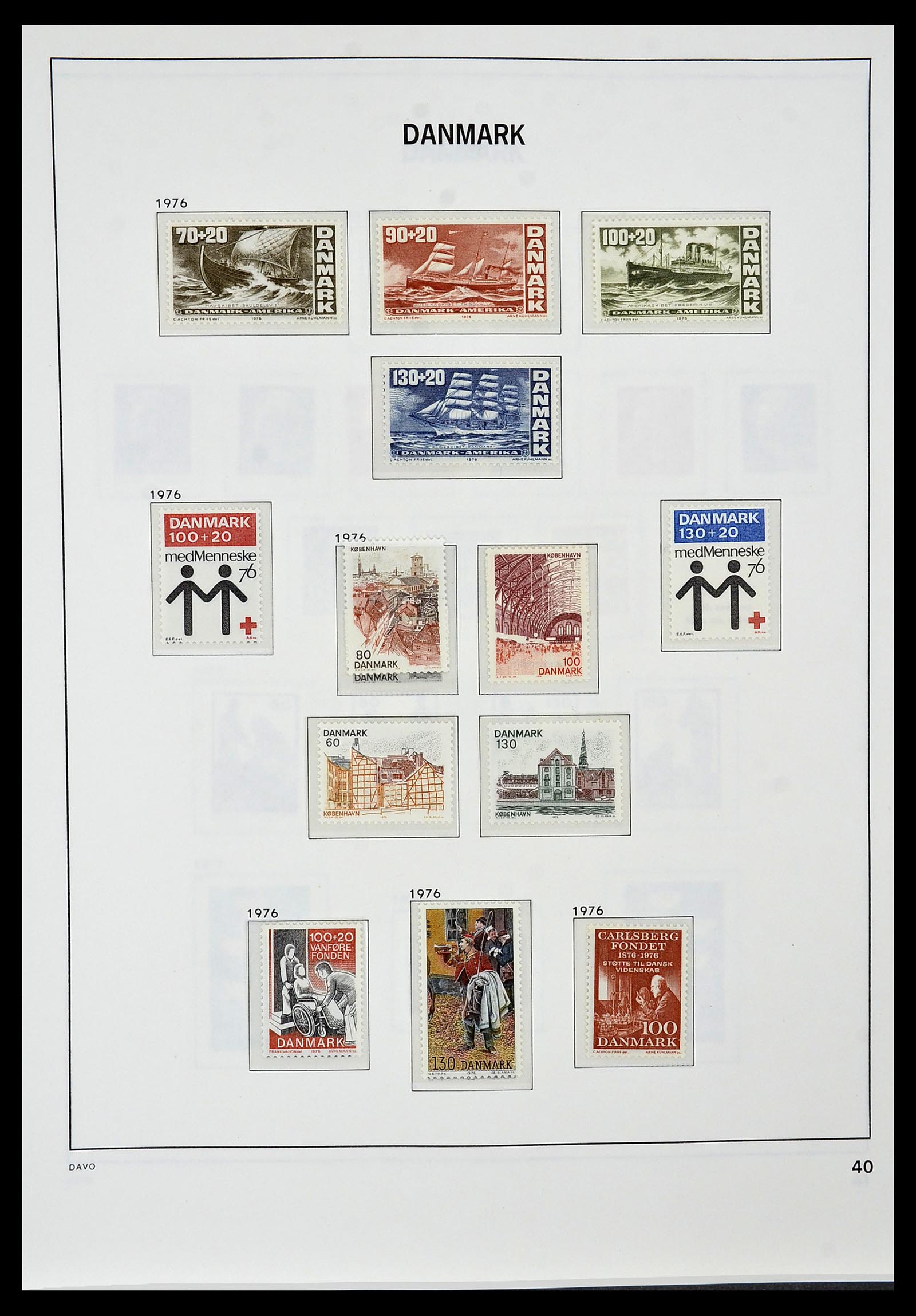 34448 038 - Postzegelverzameling 34448 Denemarken 1851-1999.