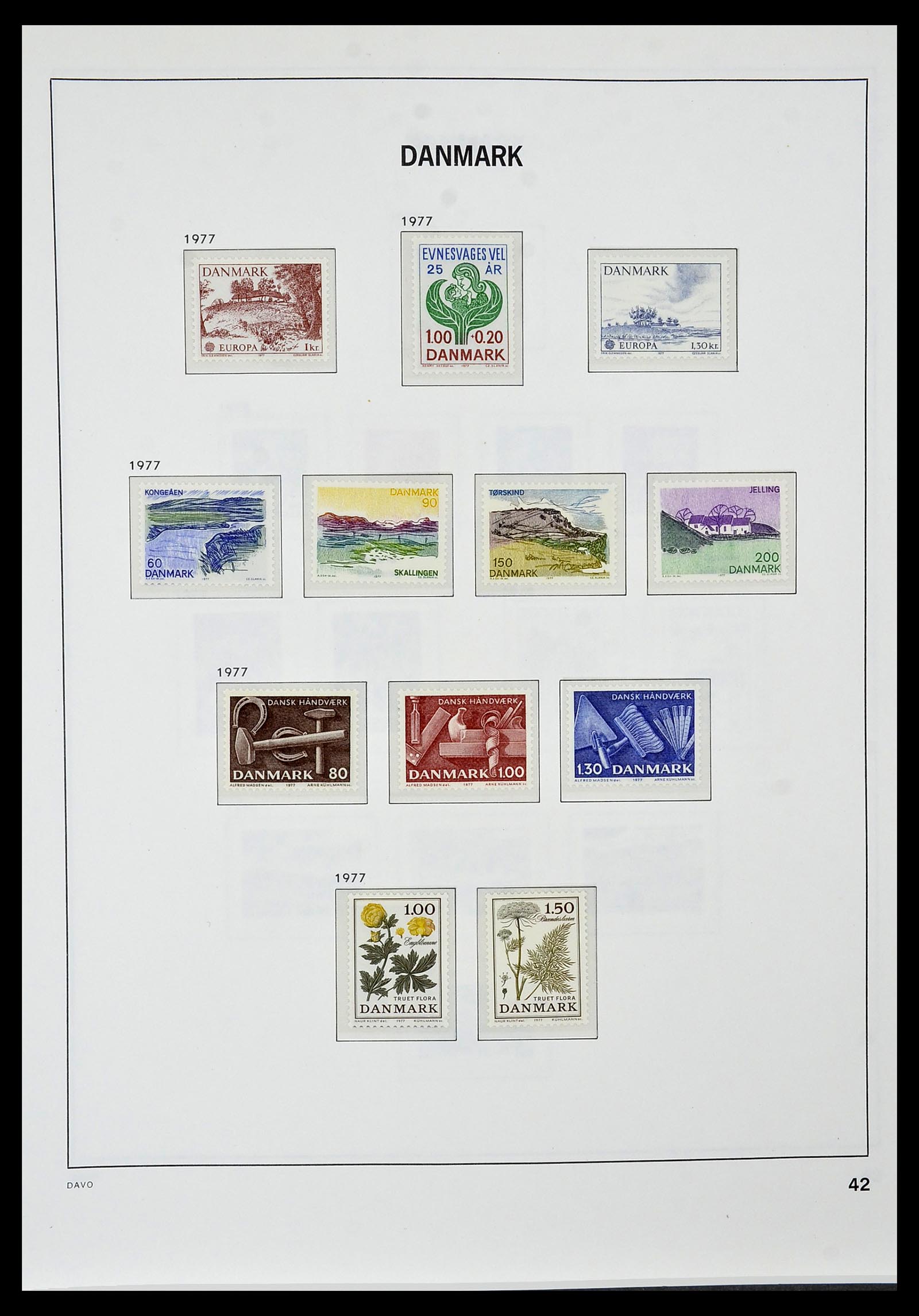 34448 040 - Postzegelverzameling 34448 Denemarken 1851-1999.