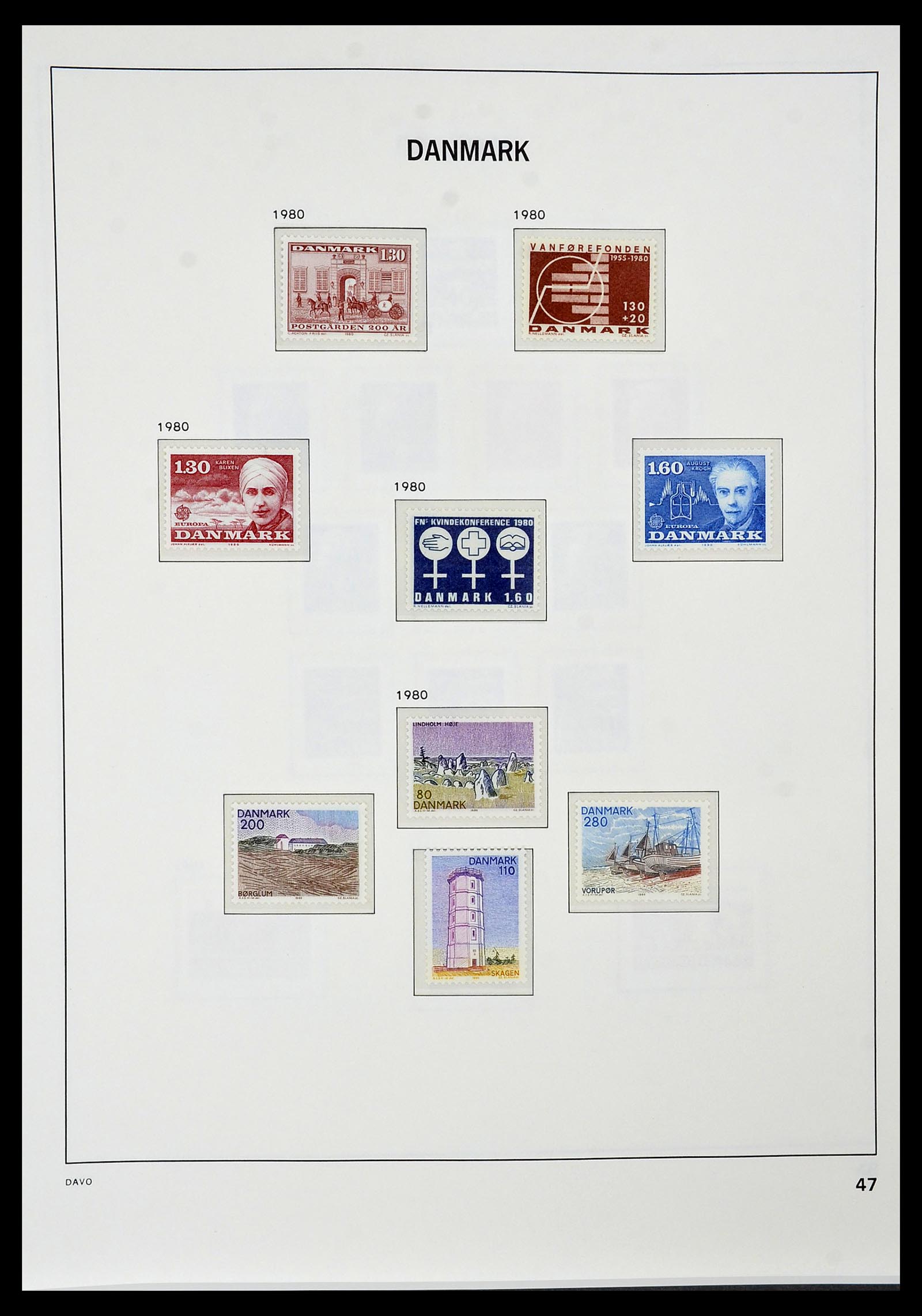 34448 045 - Postzegelverzameling 34448 Denemarken 1851-1999.