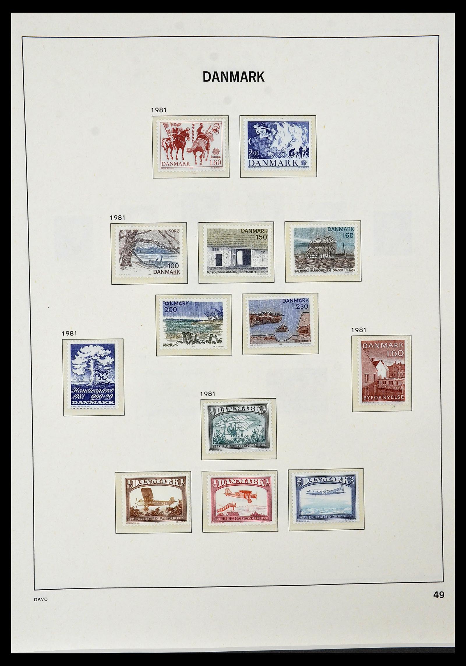 34448 047 - Postzegelverzameling 34448 Denemarken 1851-1999.
