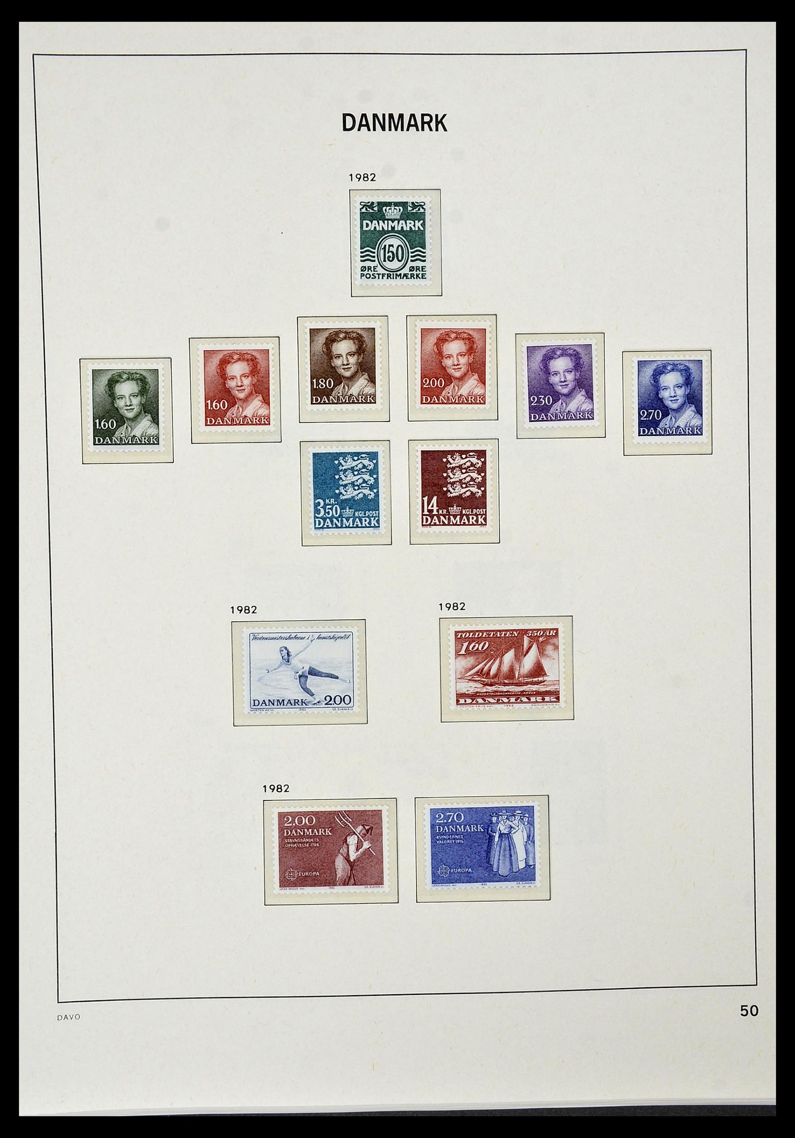 34448 048 - Postzegelverzameling 34448 Denemarken 1851-1999.
