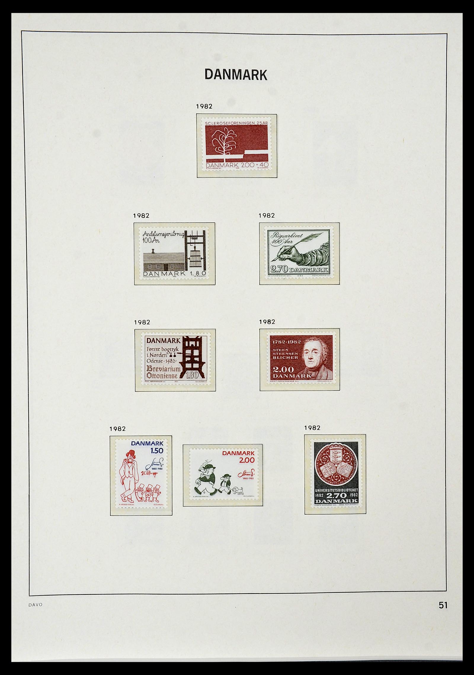 34448 049 - Postzegelverzameling 34448 Denemarken 1851-1999.