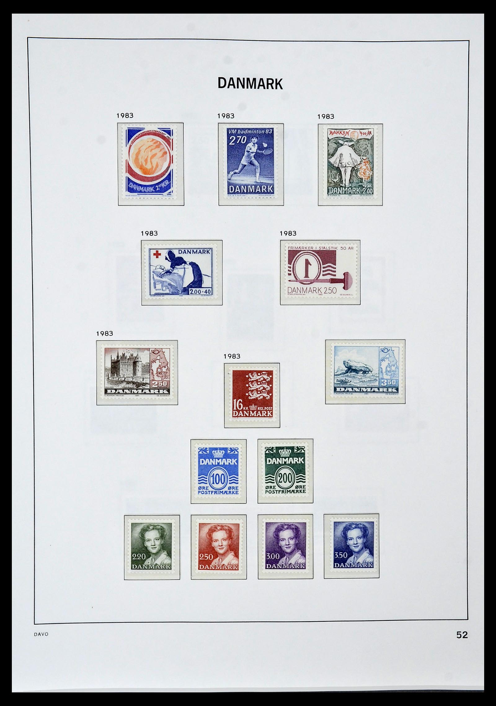 34448 050 - Postzegelverzameling 34448 Denemarken 1851-1999.