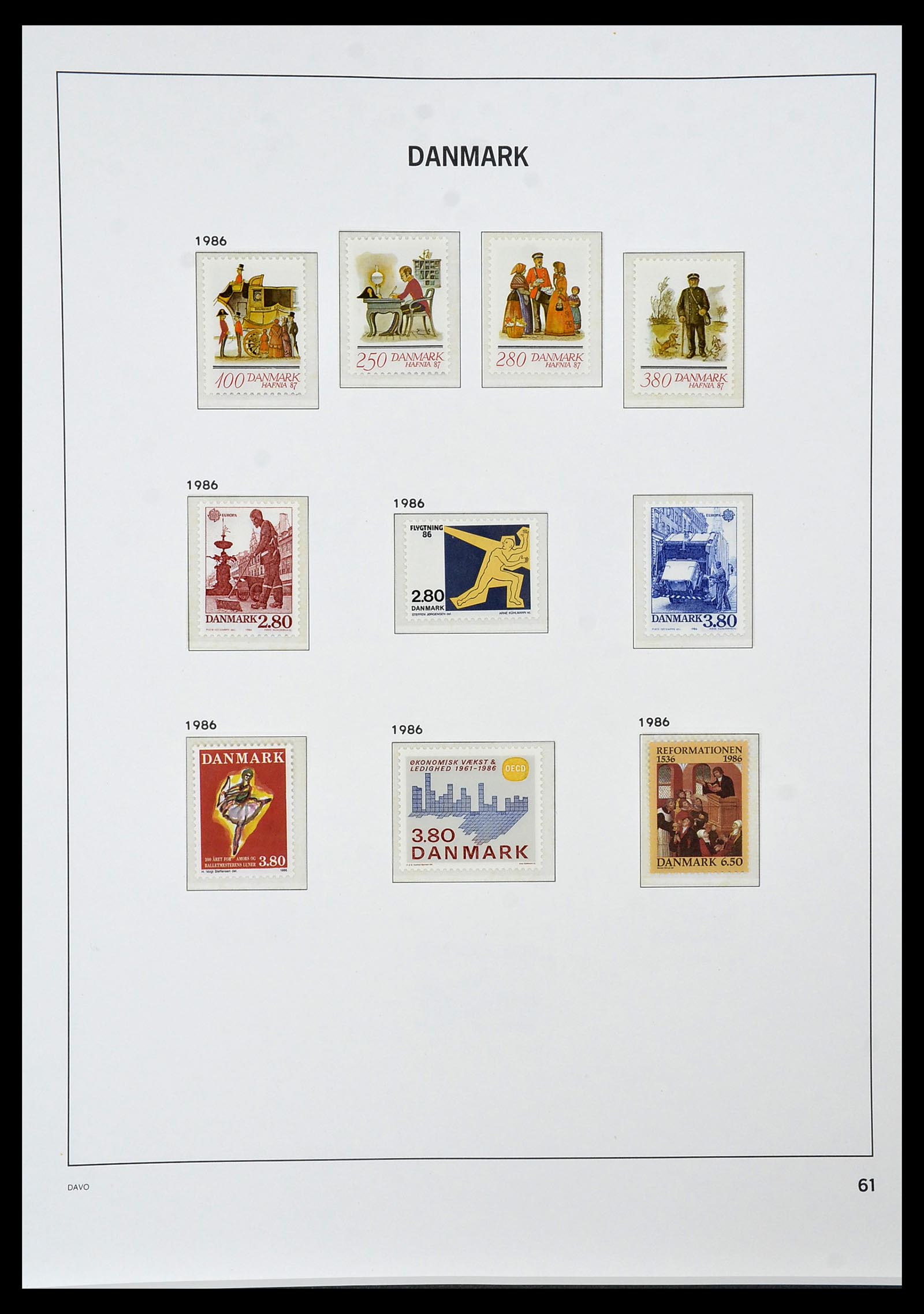 34448 059 - Postzegelverzameling 34448 Denemarken 1851-1999.
