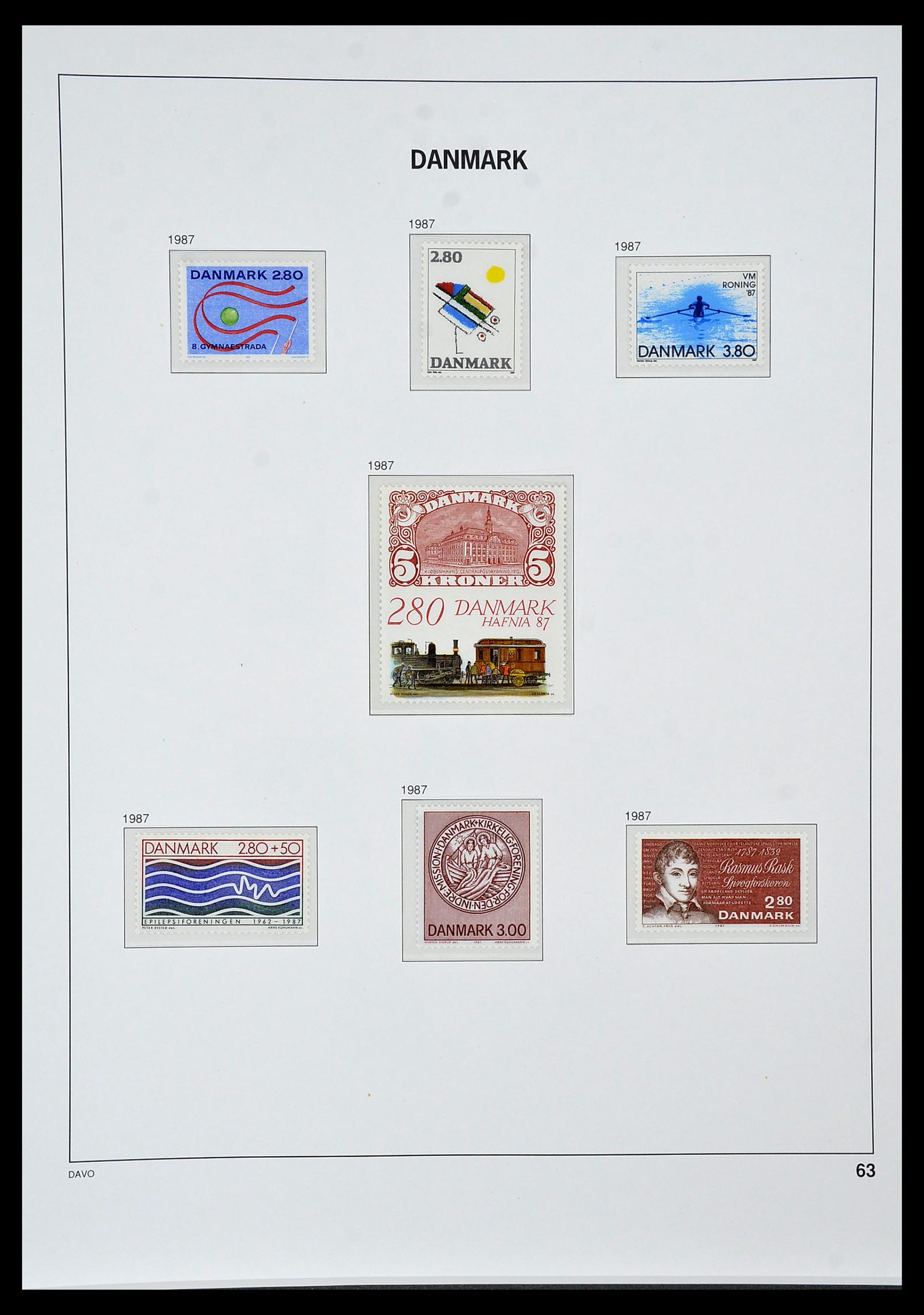 34448 061 - Postzegelverzameling 34448 Denemarken 1851-1999.