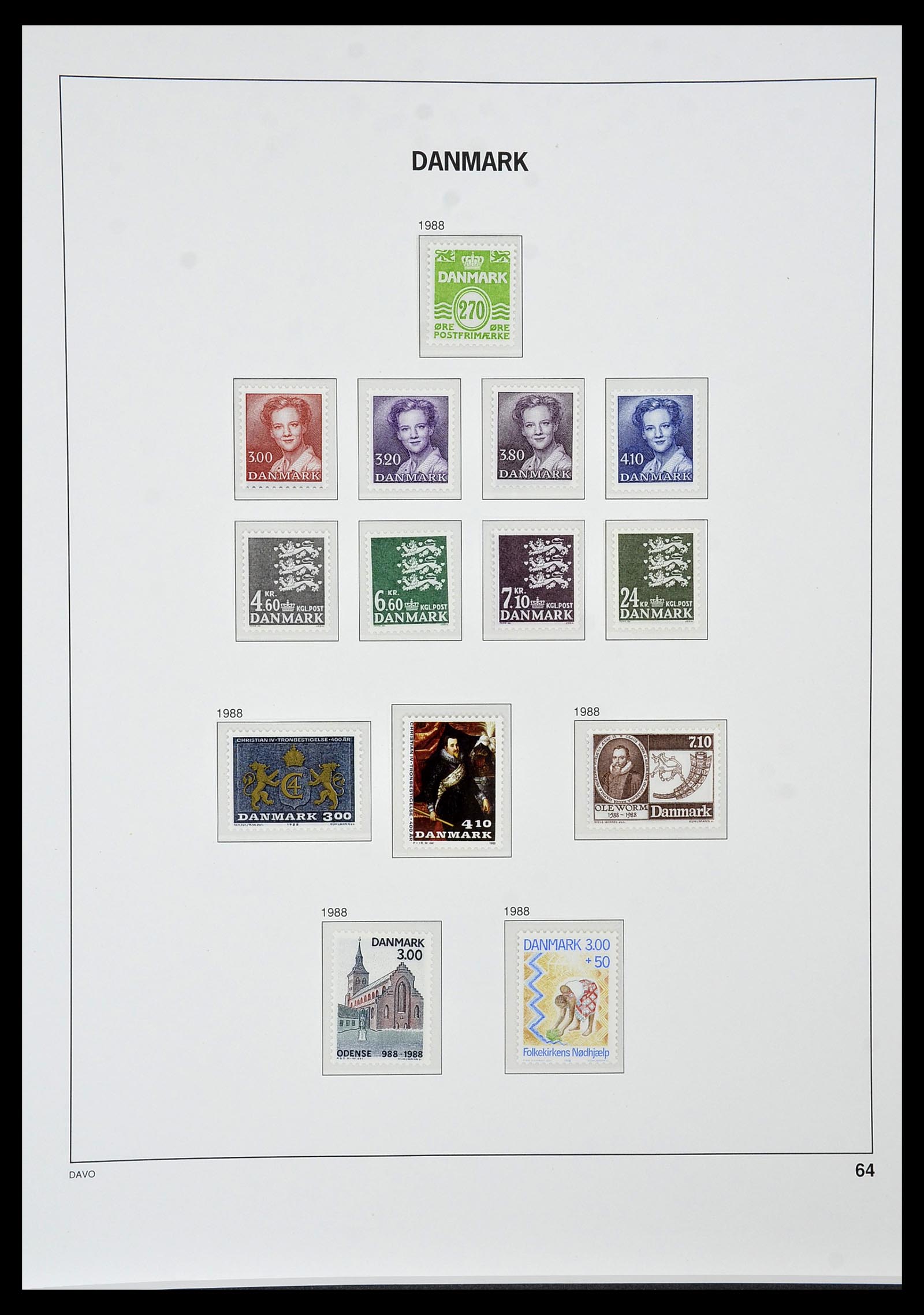 34448 062 - Postzegelverzameling 34448 Denemarken 1851-1999.