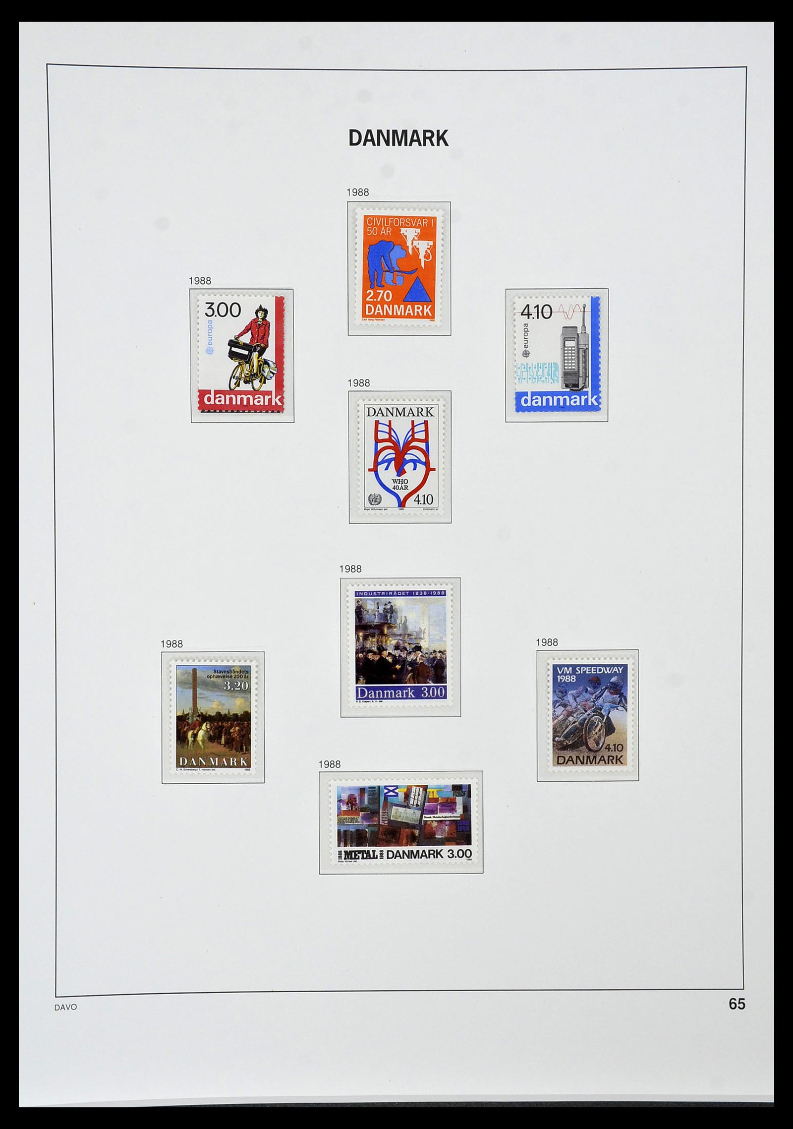 34448 063 - Postzegelverzameling 34448 Denemarken 1851-1999.