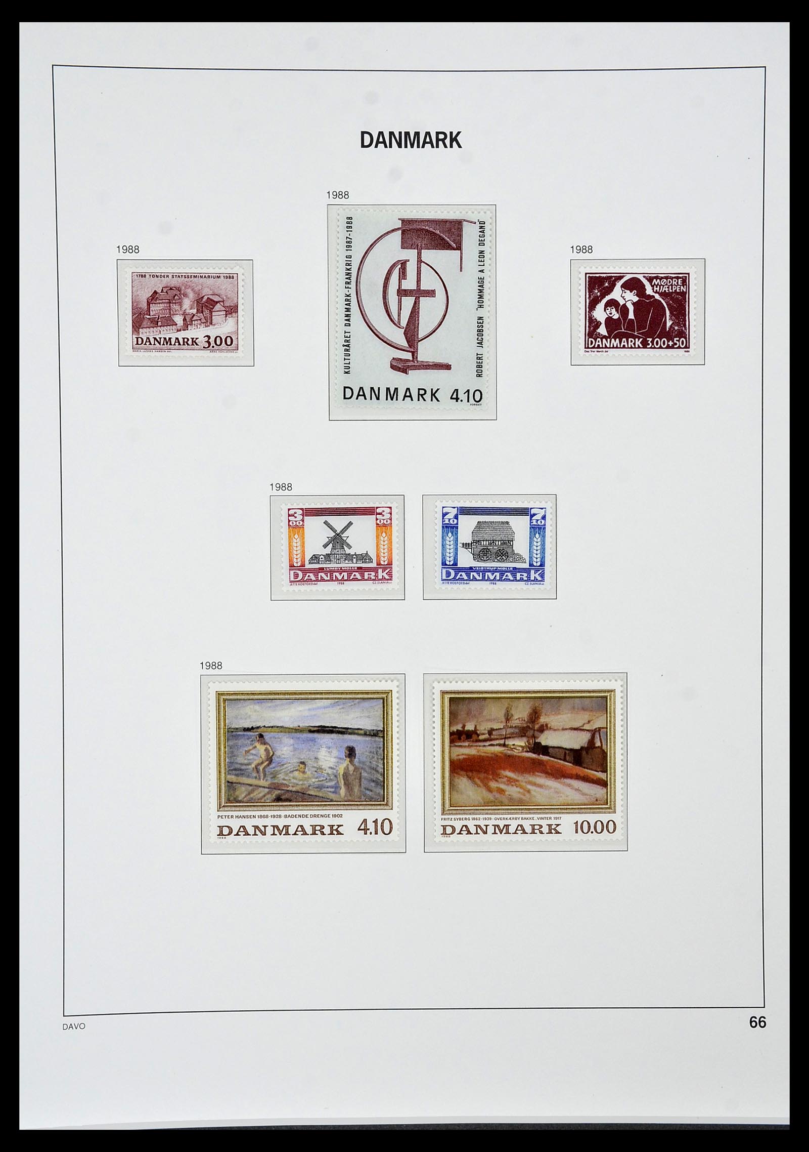 34448 064 - Postzegelverzameling 34448 Denemarken 1851-1999.