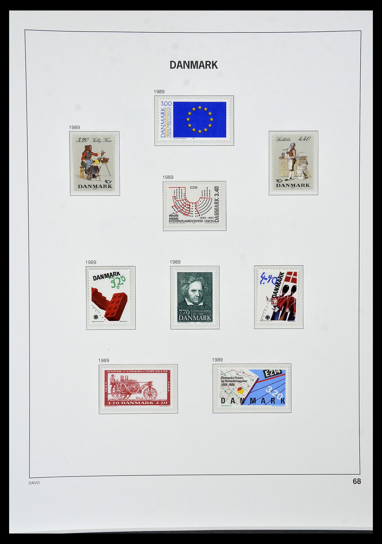 34448 066 - Postzegelverzameling 34448 Denemarken 1851-1999.