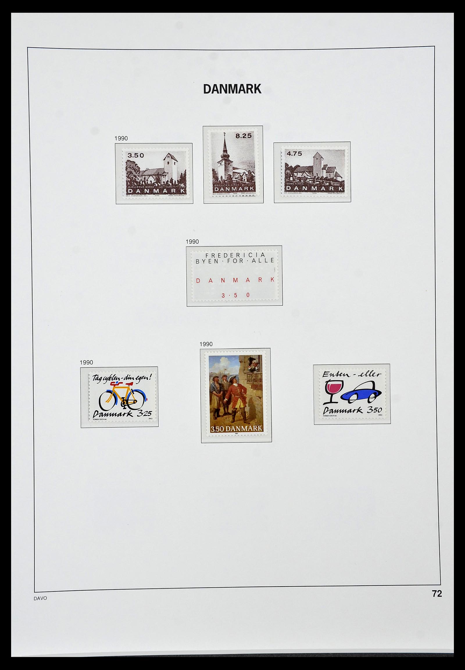 34448 070 - Postzegelverzameling 34448 Denemarken 1851-1999.