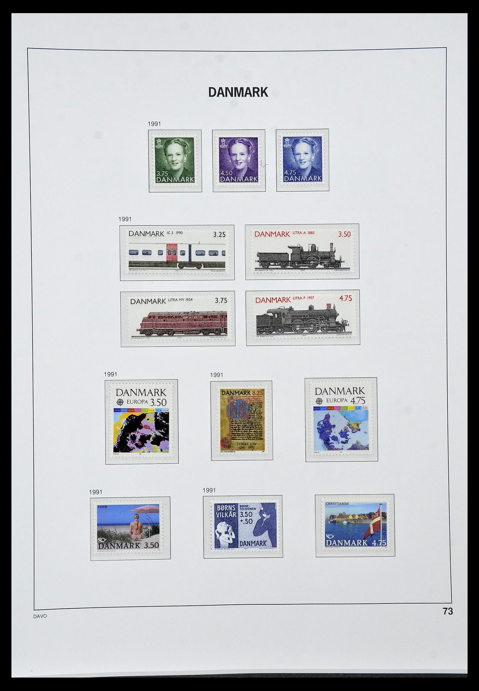 34448 071 - Postzegelverzameling 34448 Denemarken 1851-1999.