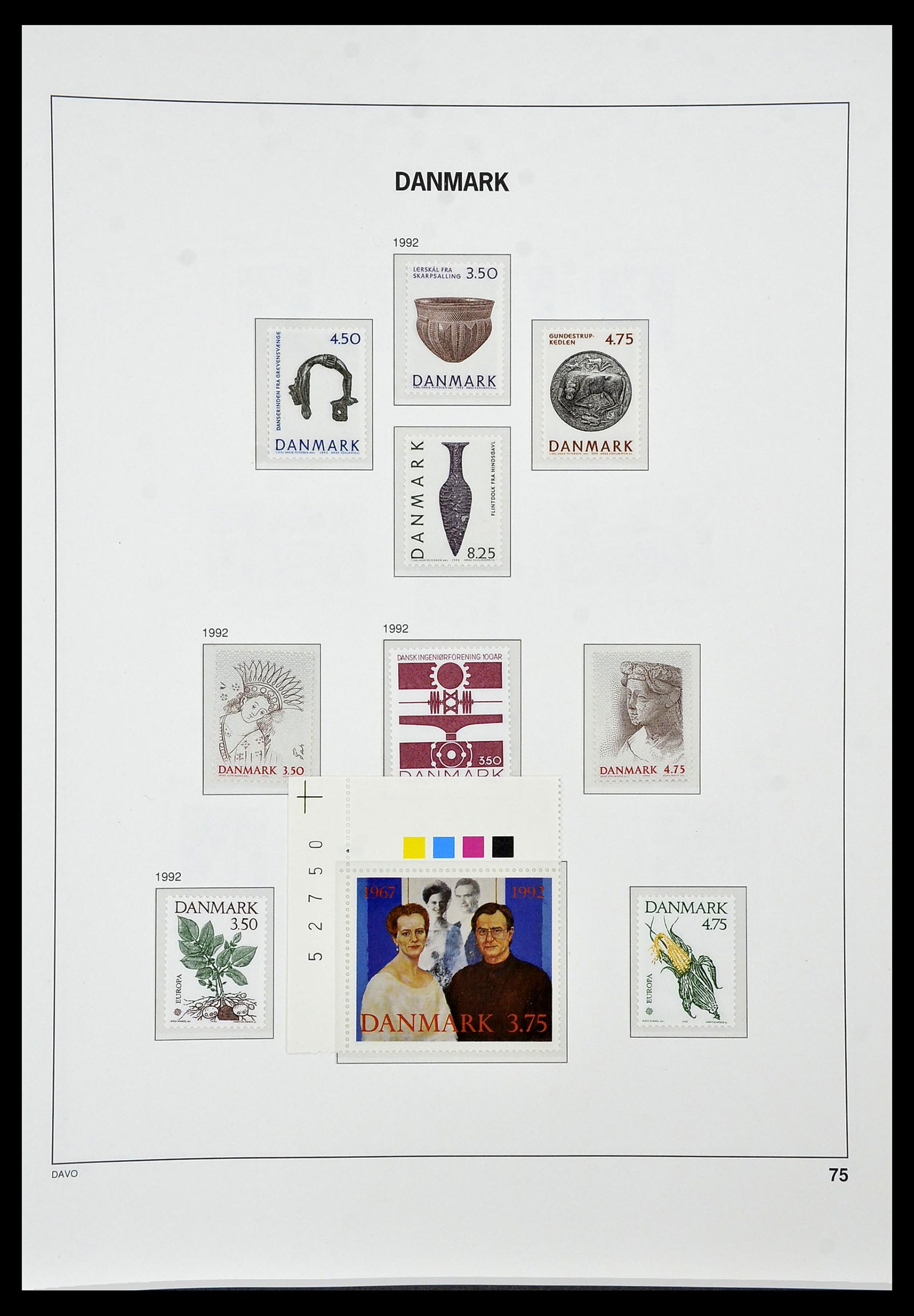 34448 073 - Postzegelverzameling 34448 Denemarken 1851-1999.