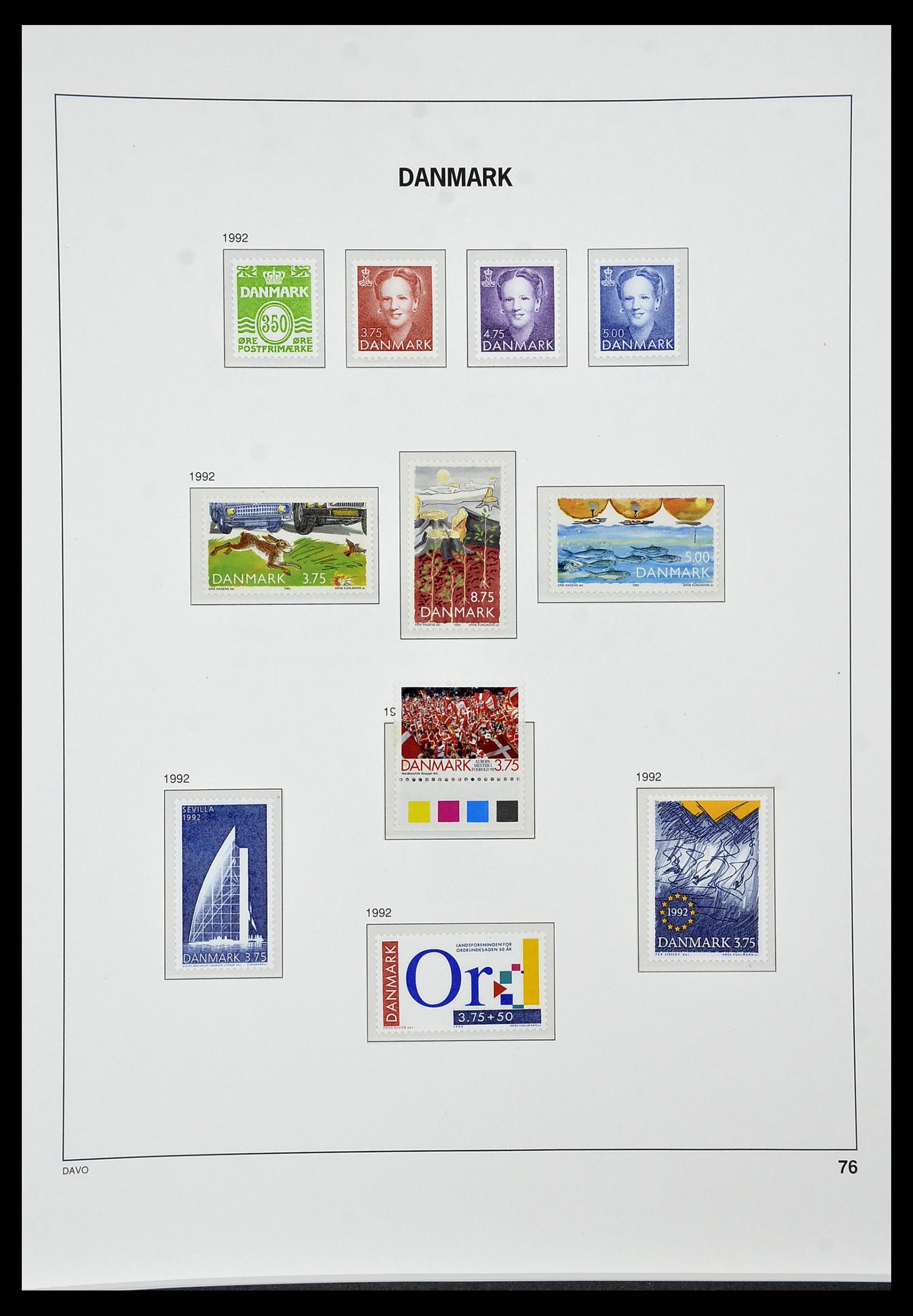 34448 074 - Postzegelverzameling 34448 Denemarken 1851-1999.