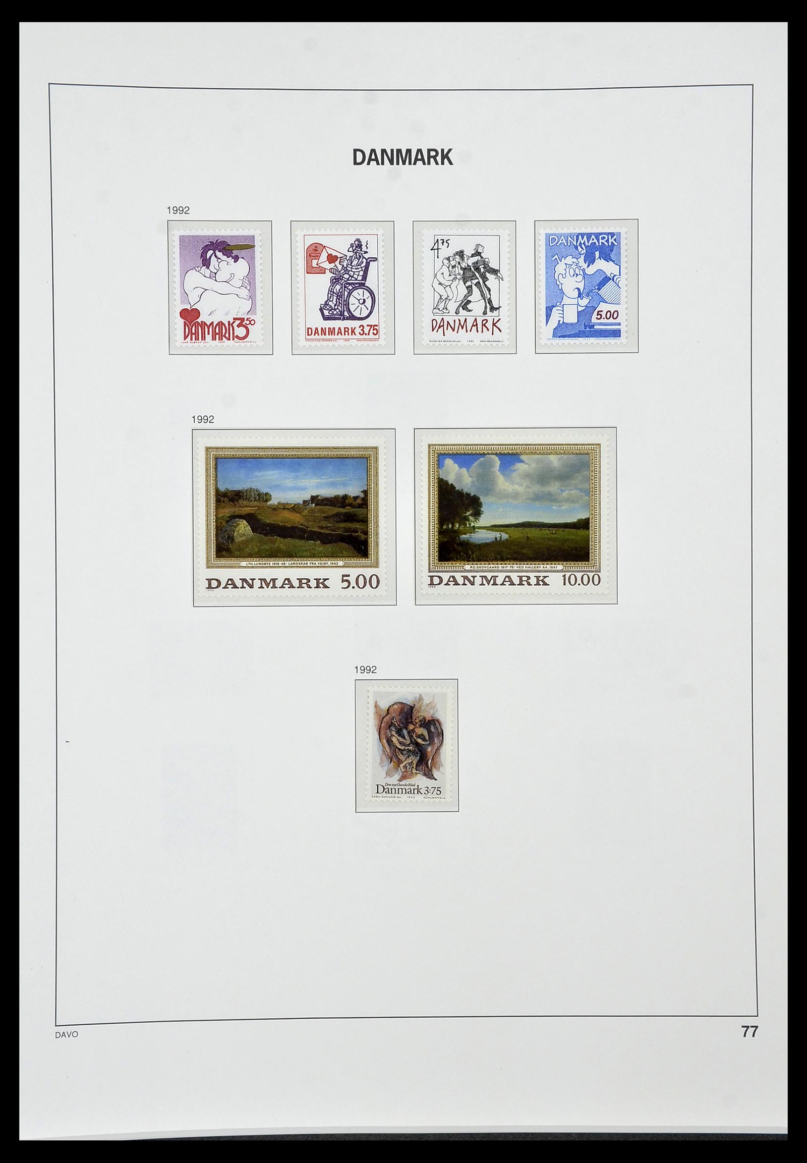 34448 075 - Postzegelverzameling 34448 Denemarken 1851-1999.