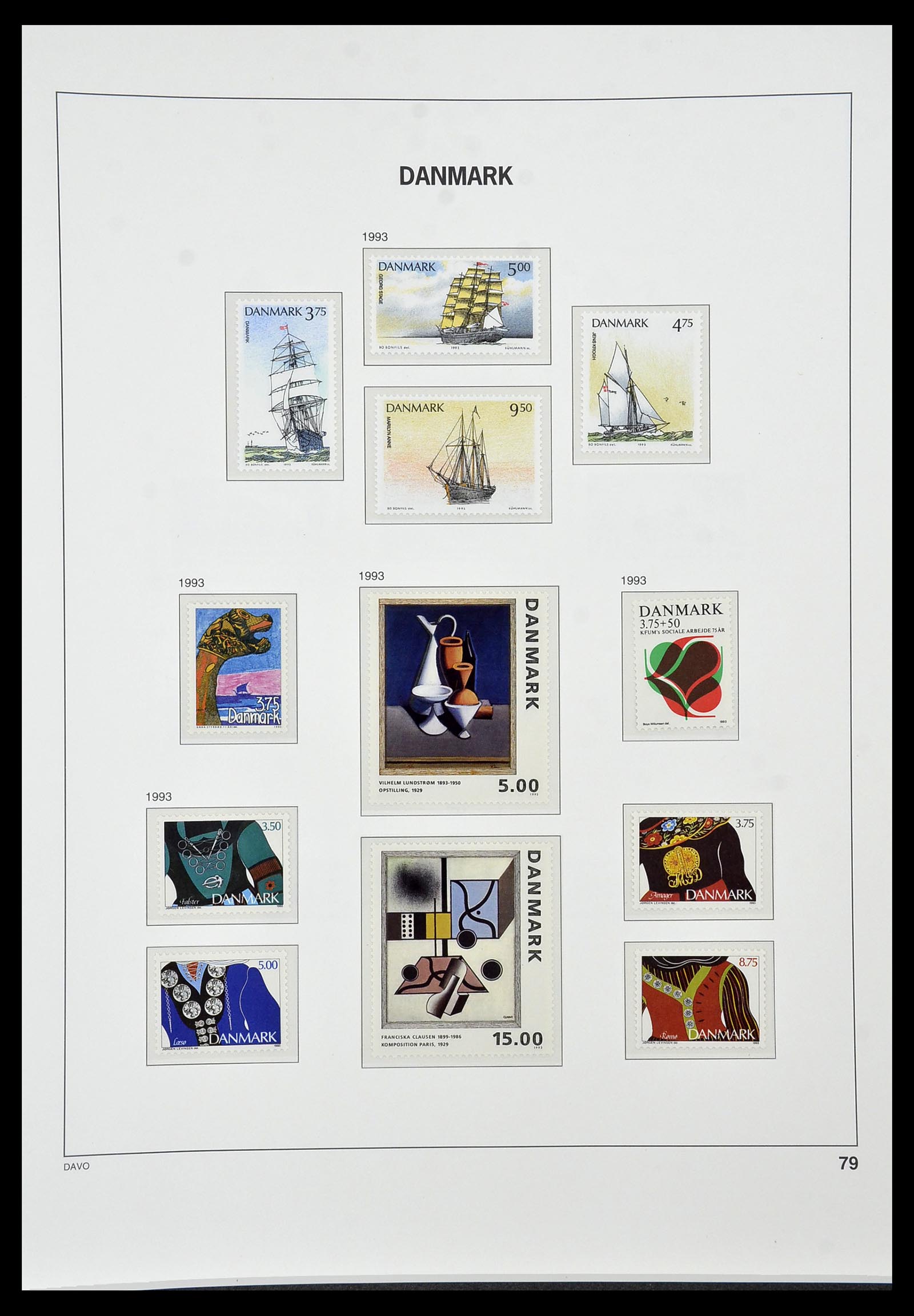 34448 077 - Postzegelverzameling 34448 Denemarken 1851-1999.