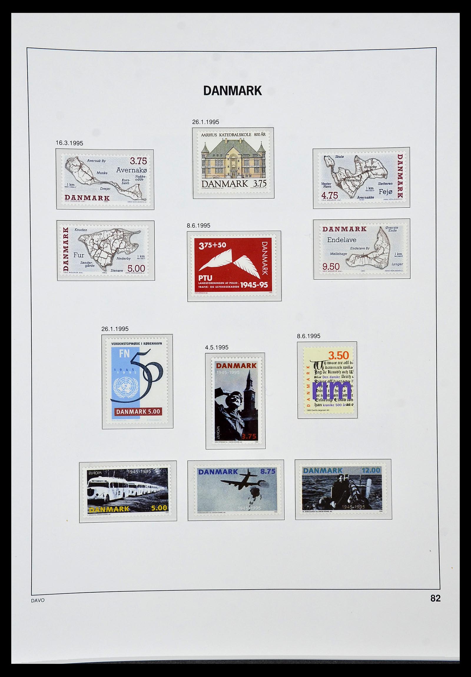 34448 080 - Postzegelverzameling 34448 Denemarken 1851-1999.