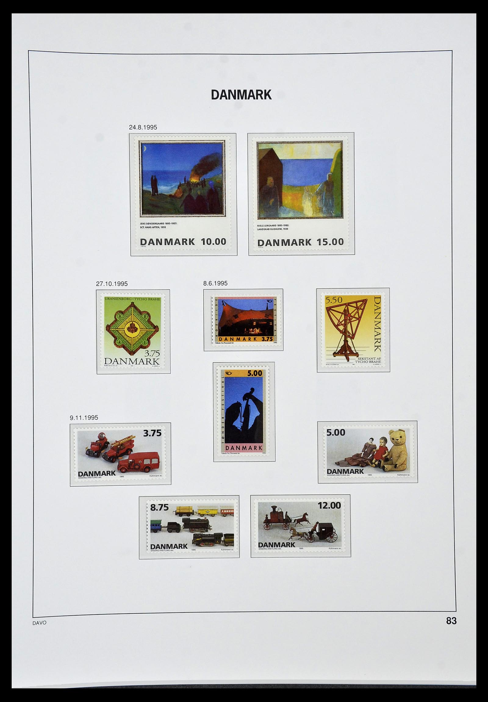 34448 081 - Postzegelverzameling 34448 Denemarken 1851-1999.