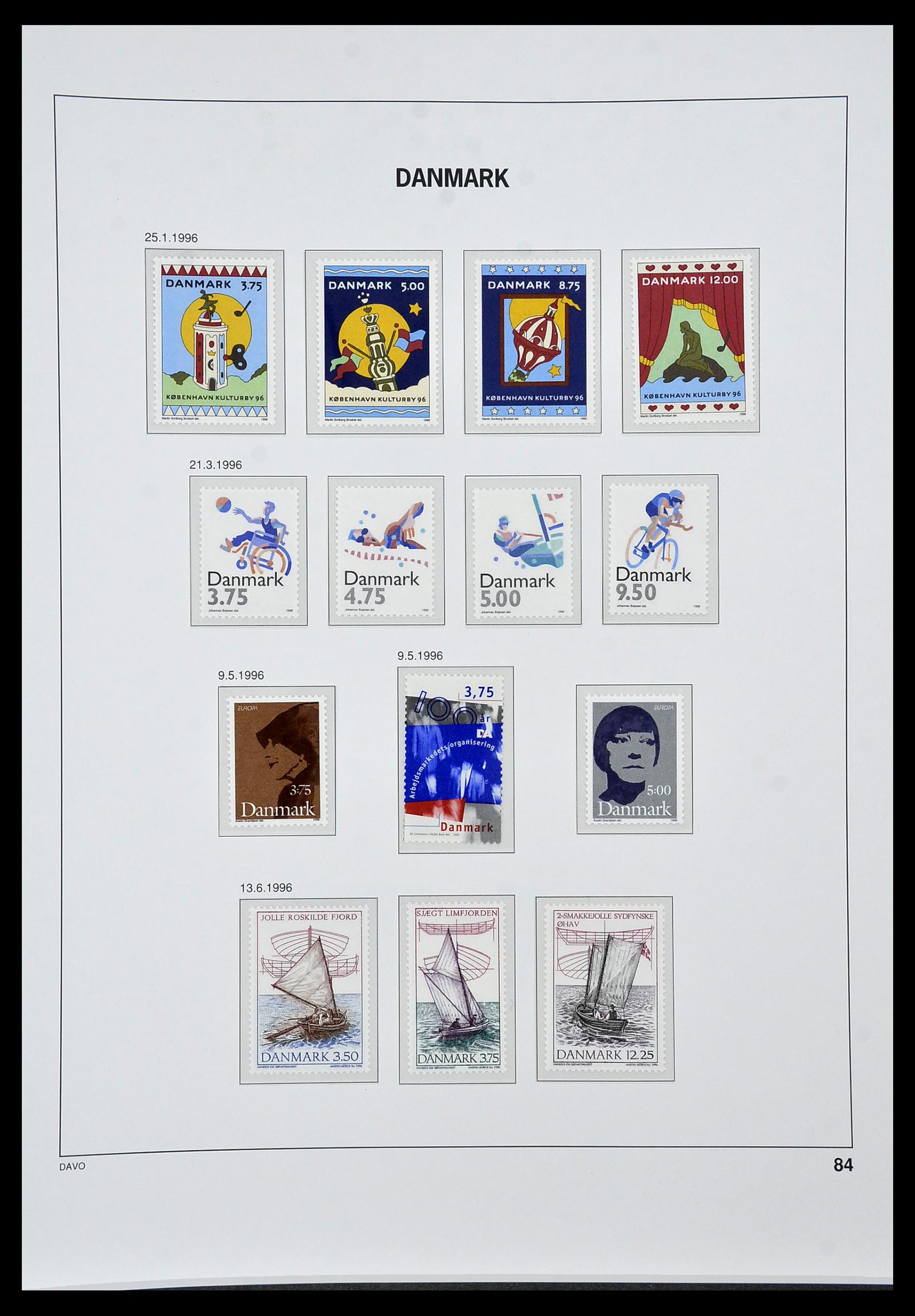 34448 082 - Postzegelverzameling 34448 Denemarken 1851-1999.