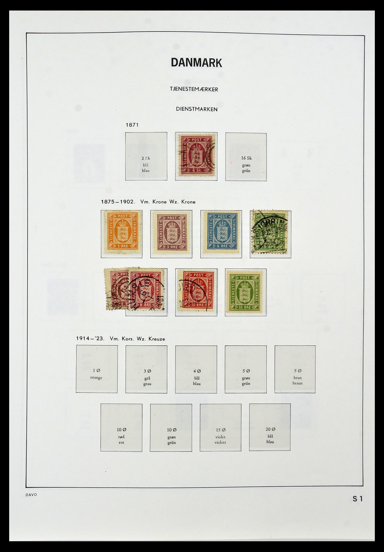 34448 104 - Postzegelverzameling 34448 Denemarken 1851-1999.