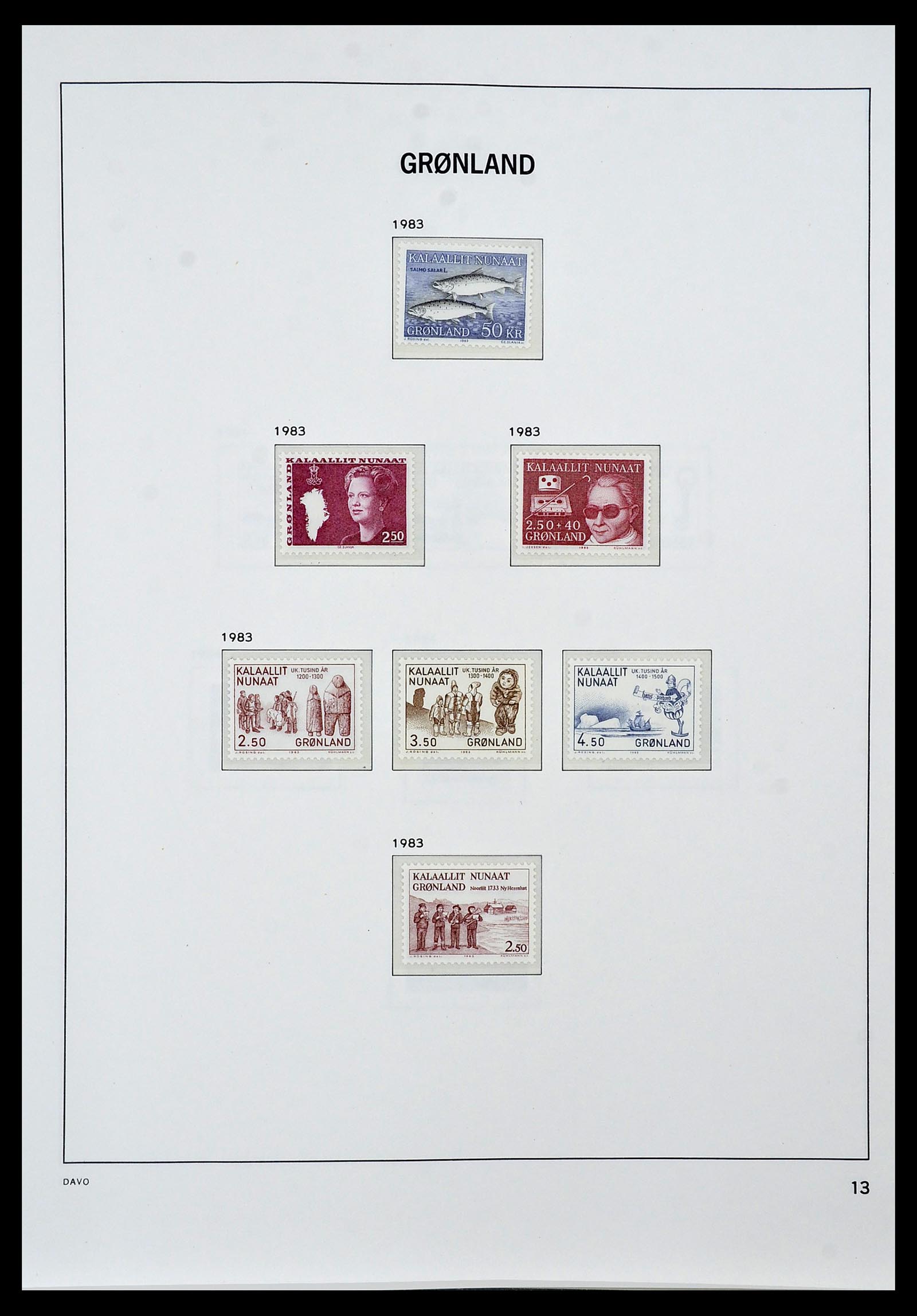 34448 119 - Postzegelverzameling 34448 Denemarken 1851-1999.