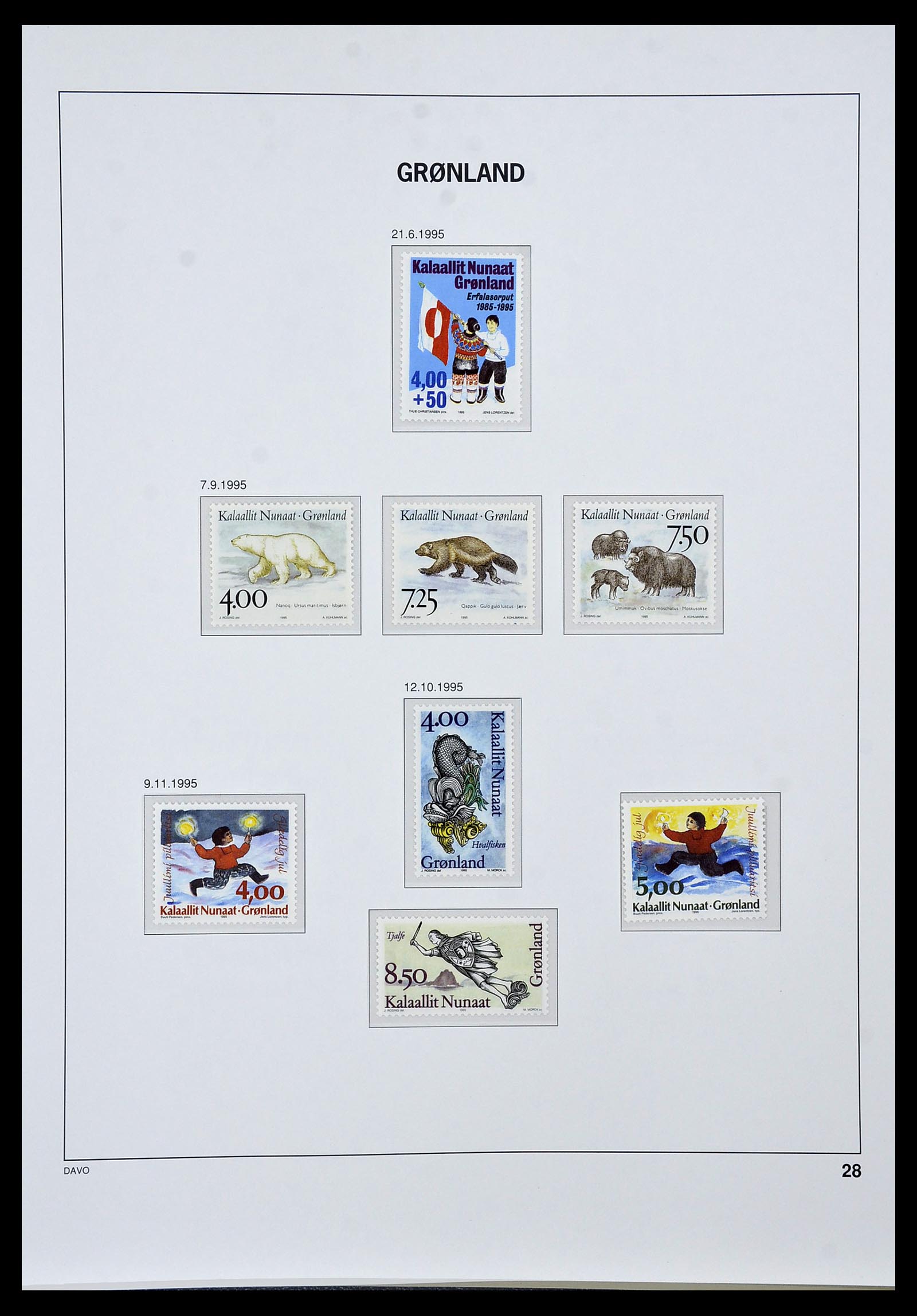 34448 134 - Postzegelverzameling 34448 Denemarken 1851-1999.