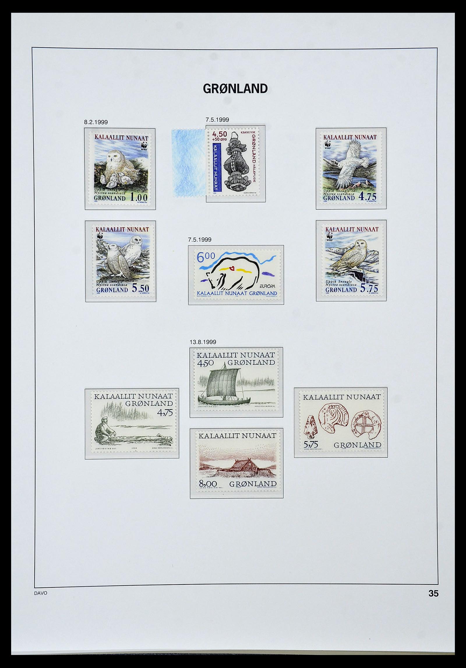 34448 141 - Postzegelverzameling 34448 Denemarken 1851-1999.