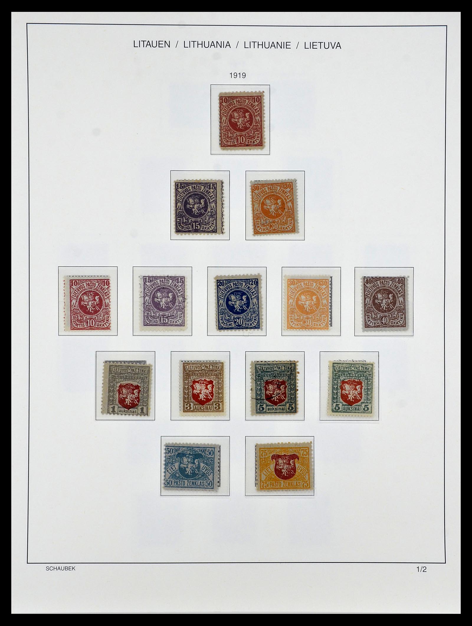 34449 002 - Postzegelverzameling 34449 Litouwen 1919-1940.