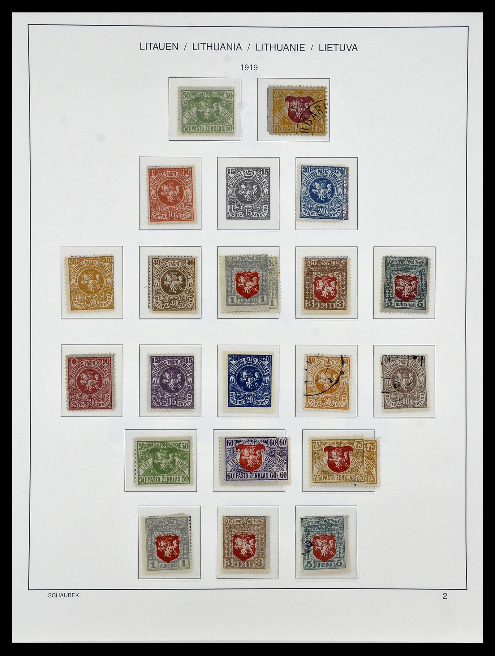 34449 003 - Postzegelverzameling 34449 Litouwen 1919-1940.