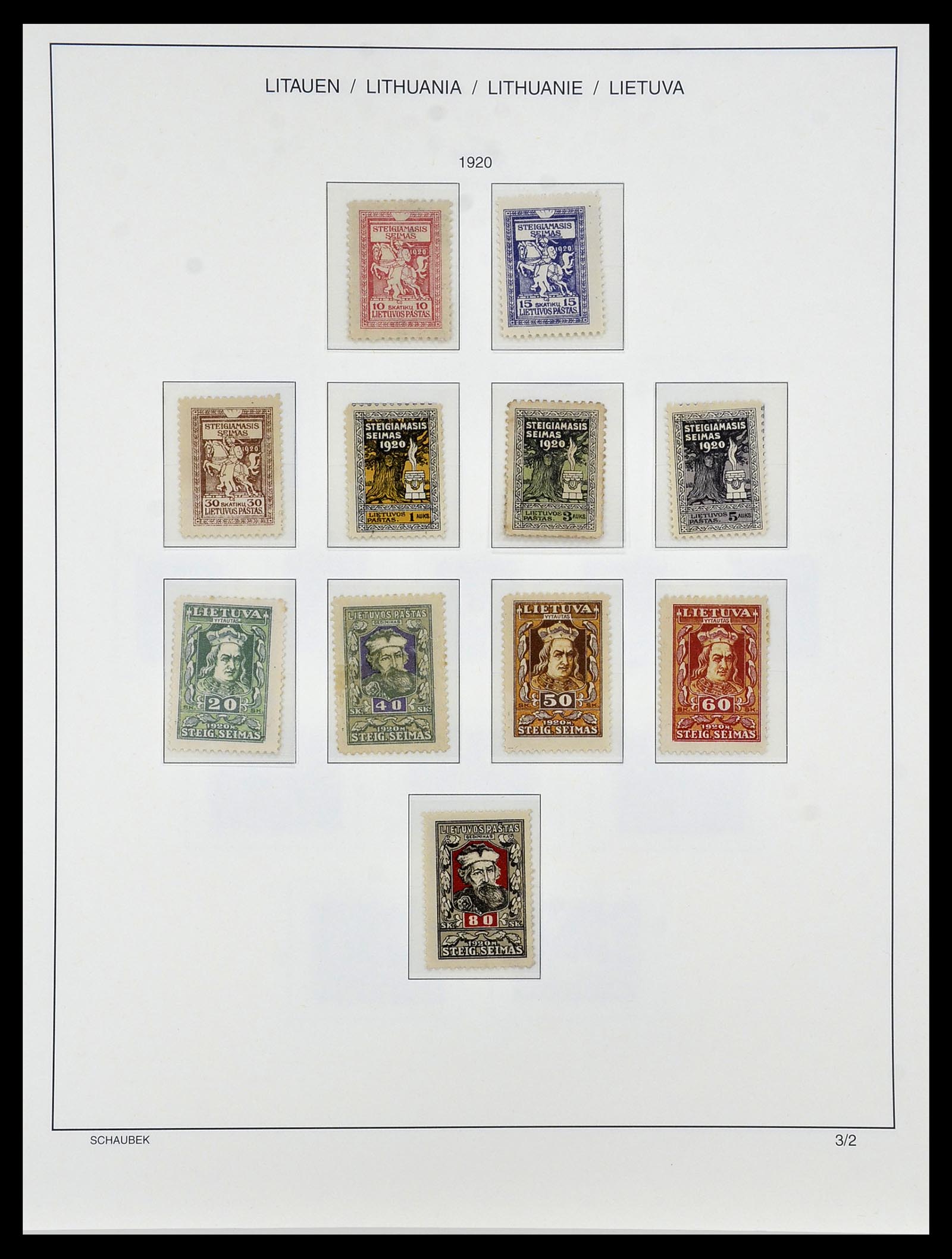 34449 005 - Postzegelverzameling 34449 Litouwen 1919-1940.