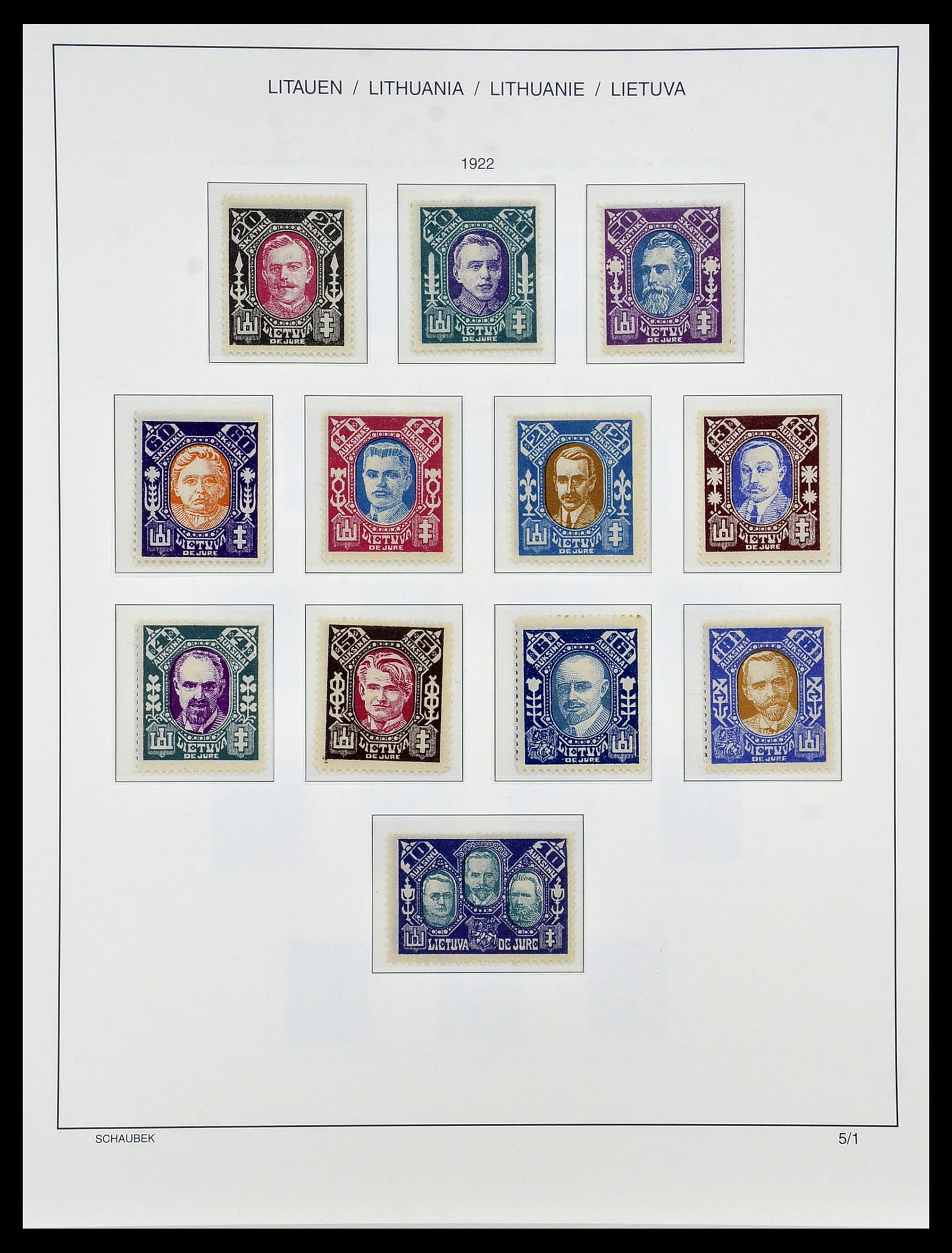 34449 009 - Postzegelverzameling 34449 Litouwen 1919-1940.