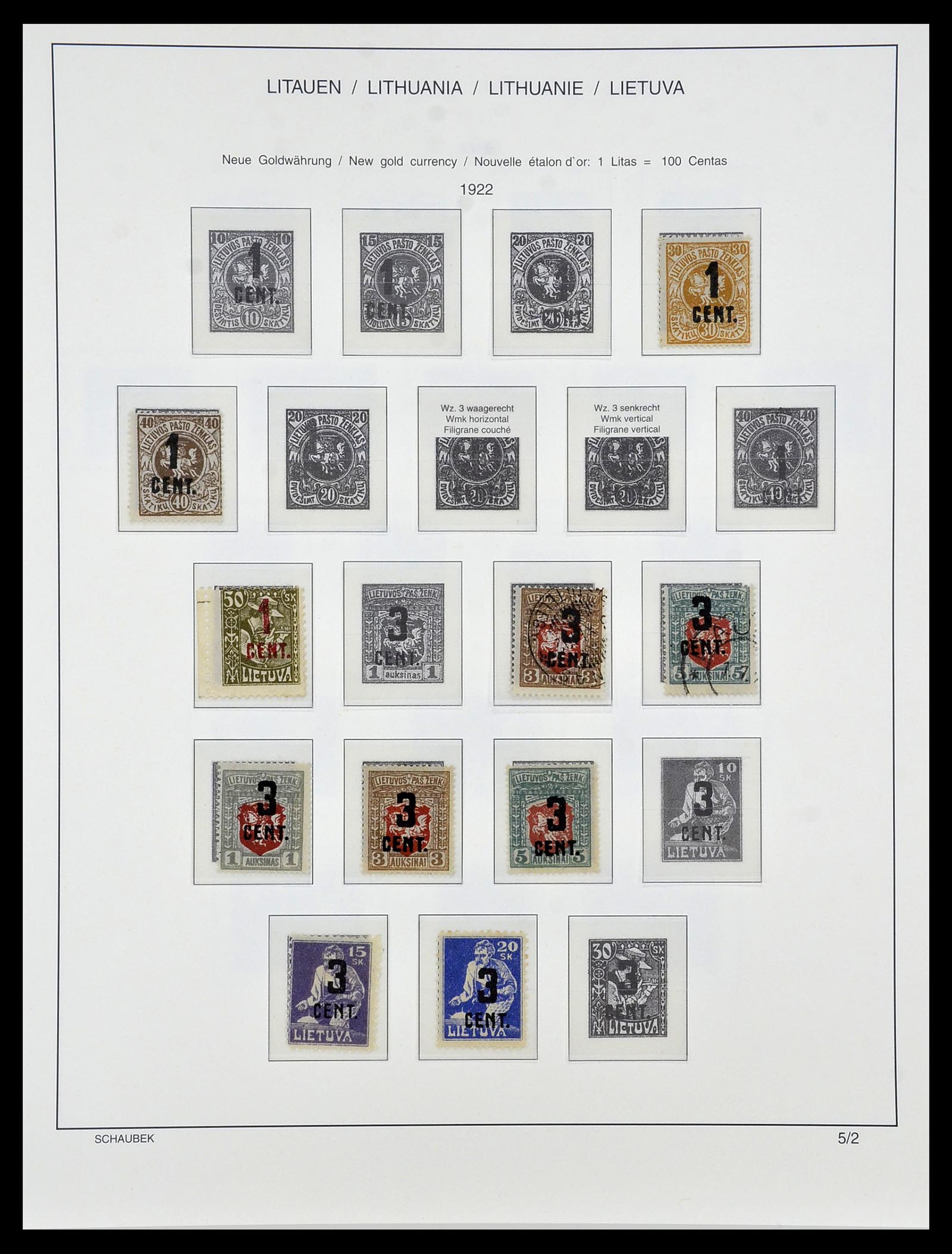 34449 010 - Postzegelverzameling 34449 Litouwen 1919-1940.