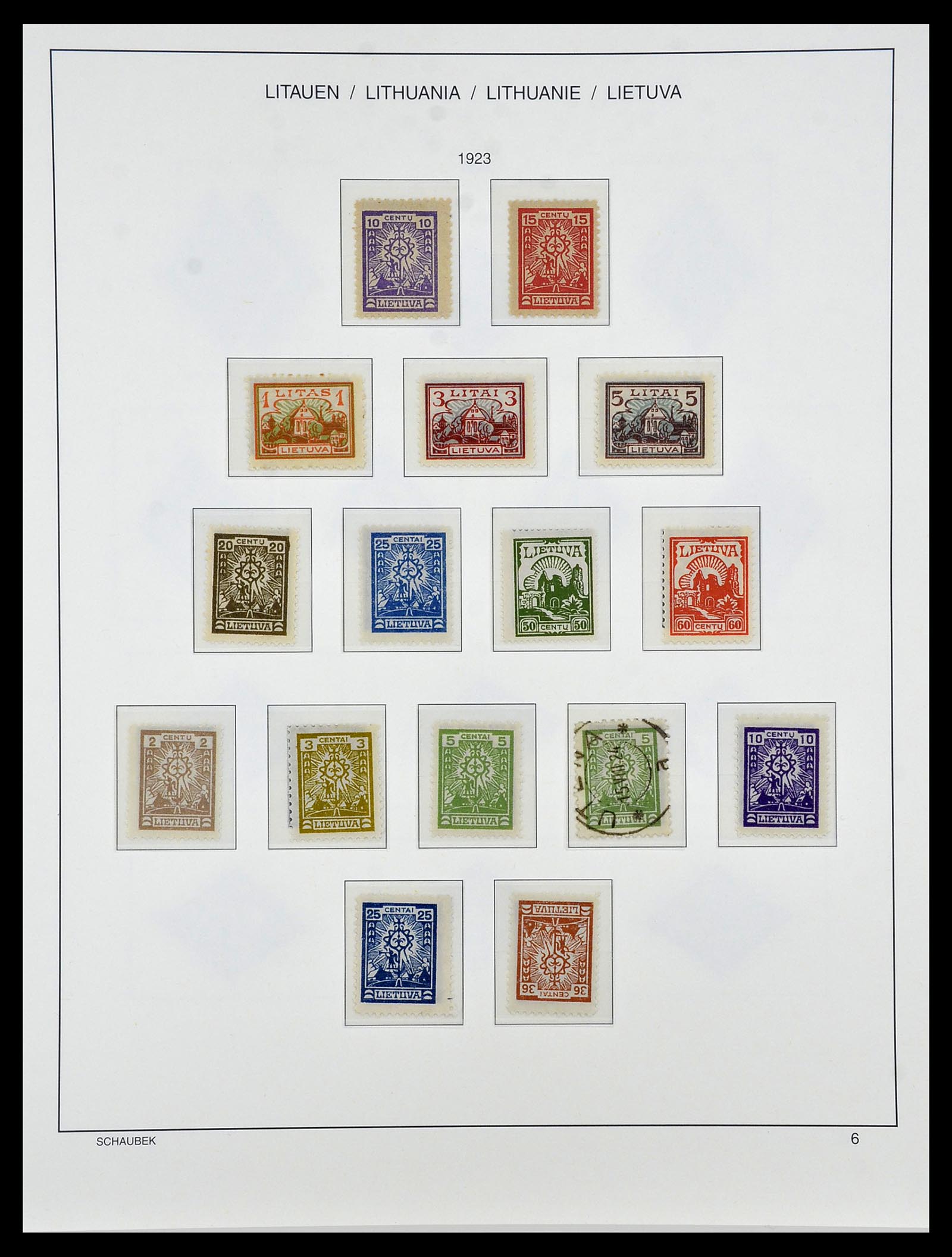 34449 012 - Postzegelverzameling 34449 Litouwen 1919-1940.
