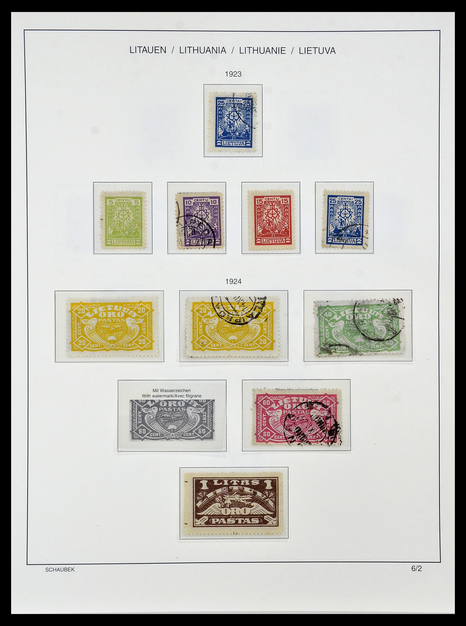 34449 014 - Postzegelverzameling 34449 Litouwen 1919-1940.