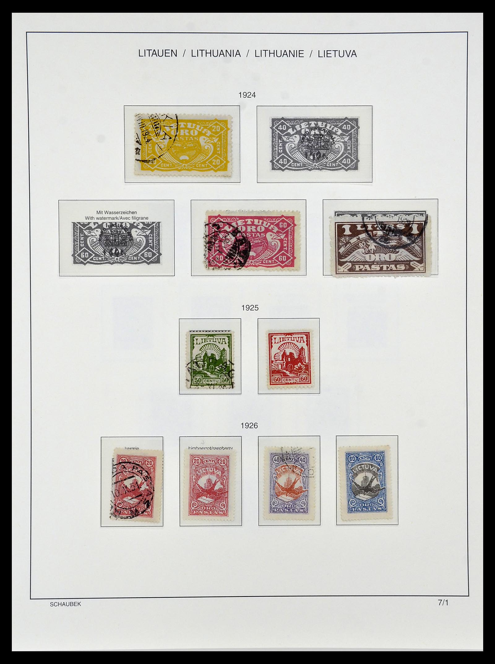 34449 016 - Postzegelverzameling 34449 Litouwen 1919-1940.