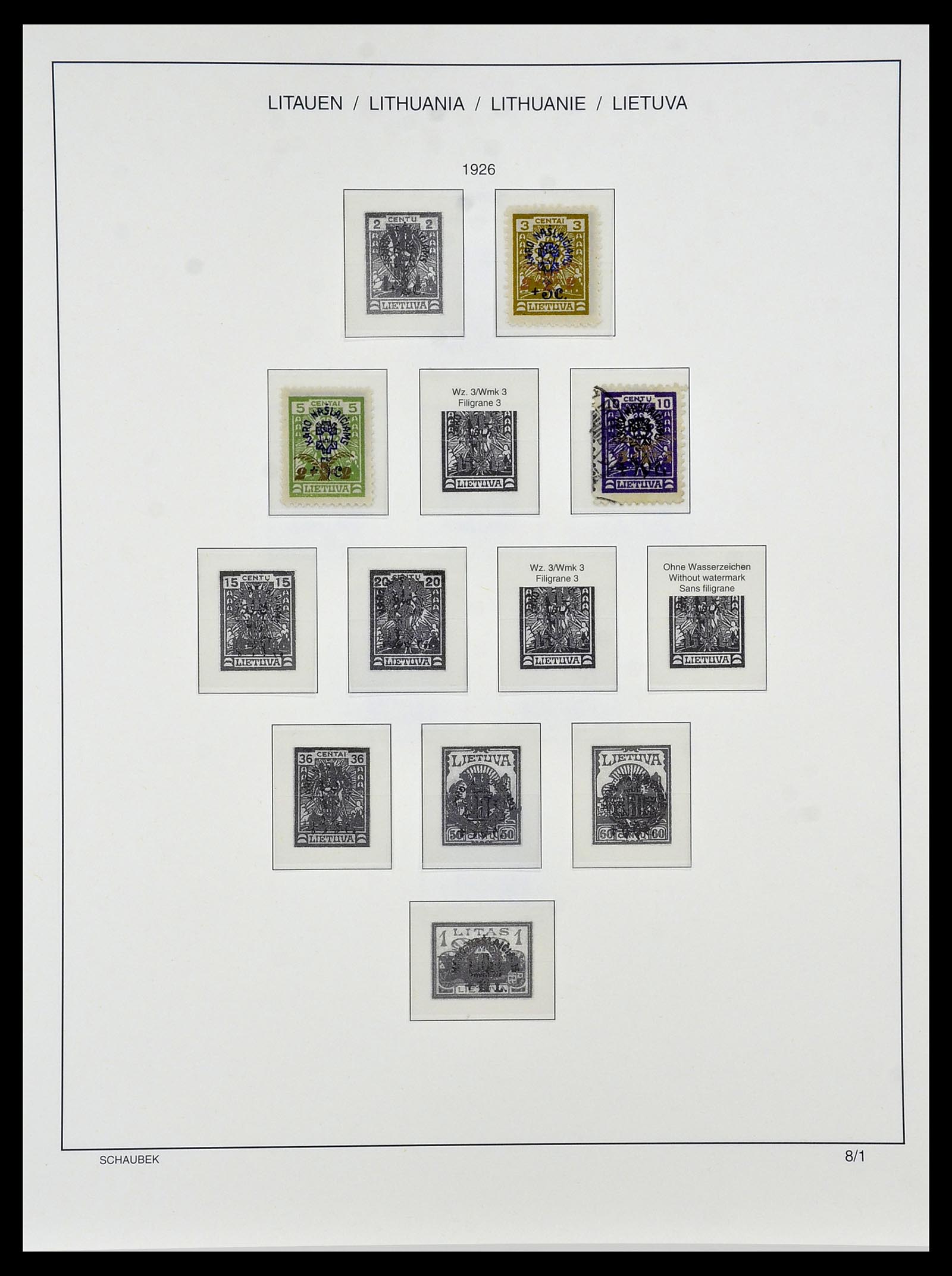 34449 018 - Postzegelverzameling 34449 Litouwen 1919-1940.