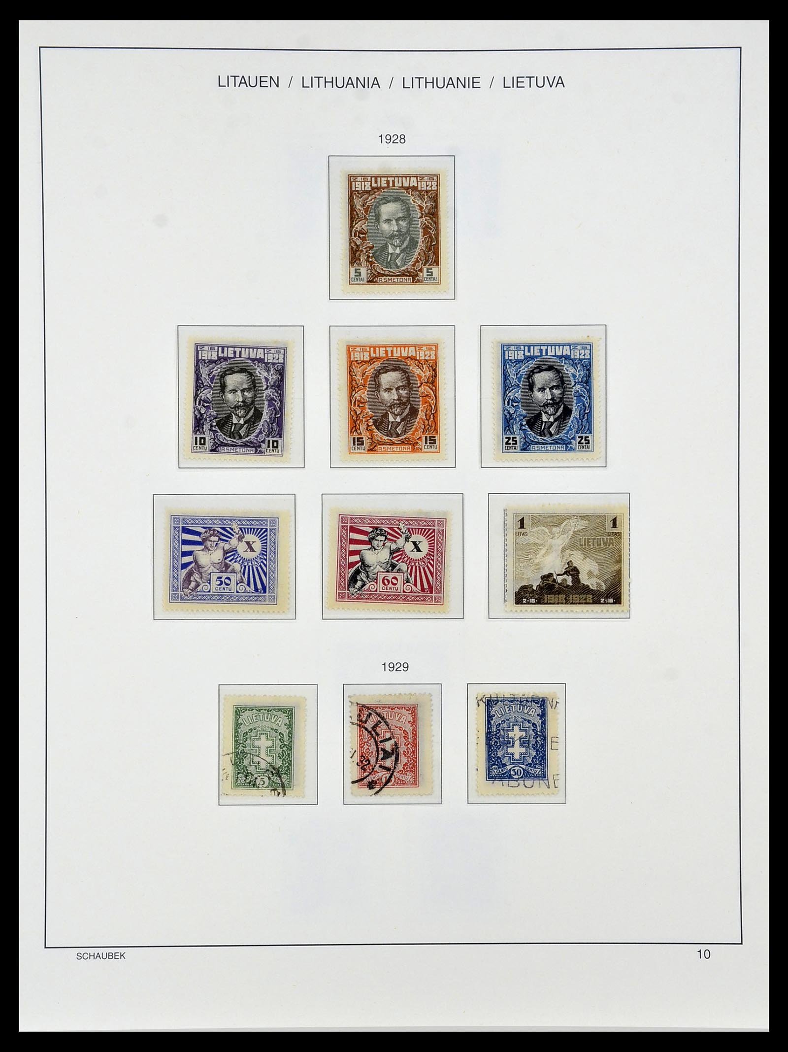 34449 021 - Postzegelverzameling 34449 Litouwen 1919-1940.