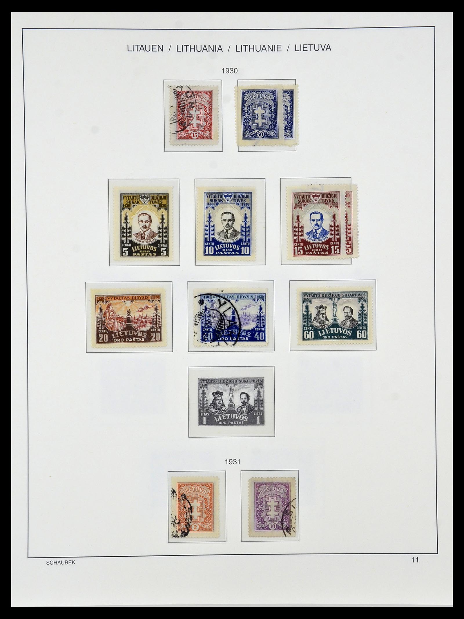 34449 022 - Postzegelverzameling 34449 Litouwen 1919-1940.