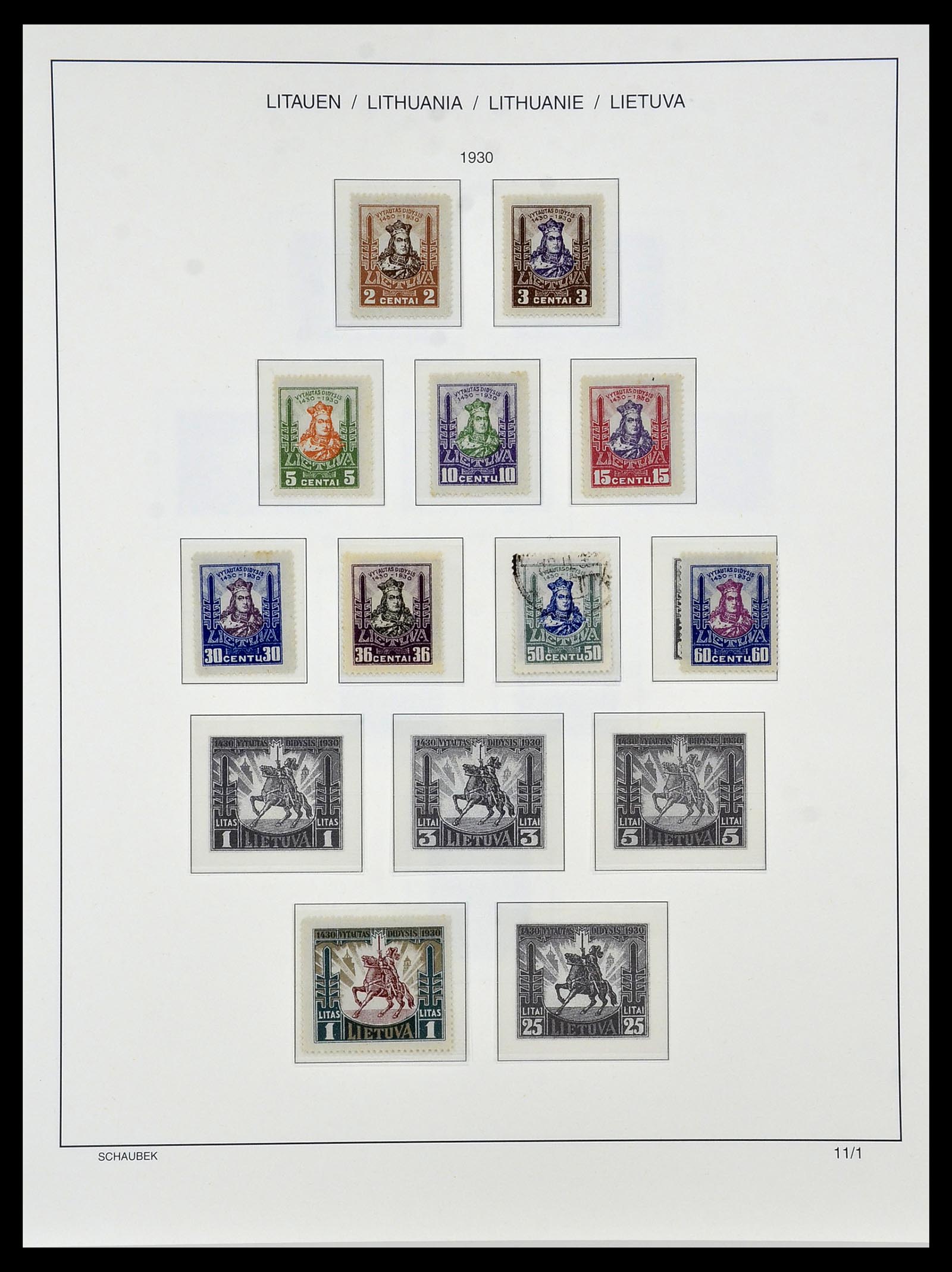 34449 023 - Postzegelverzameling 34449 Litouwen 1919-1940.