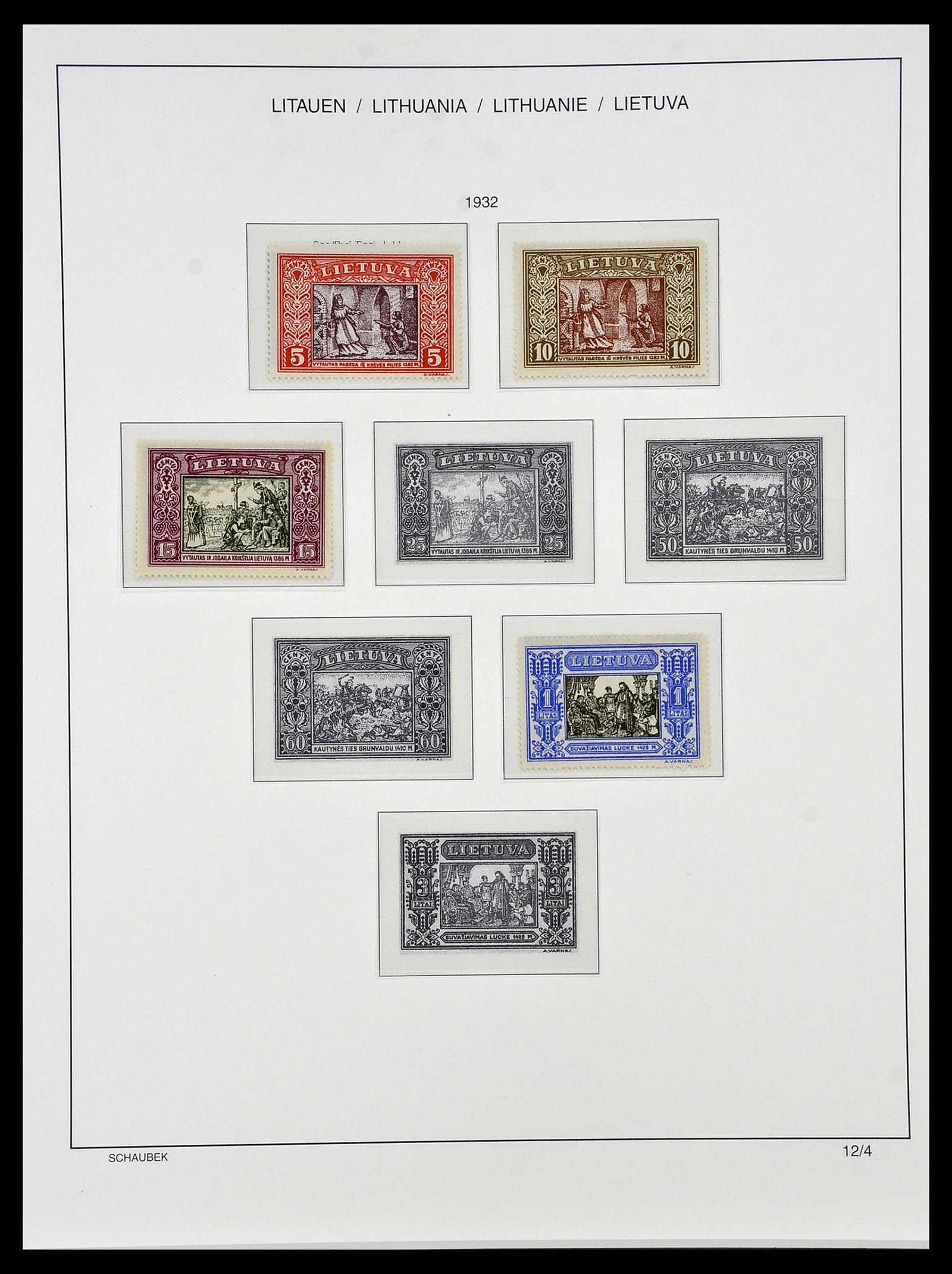 34449 028 - Postzegelverzameling 34449 Litouwen 1919-1940.