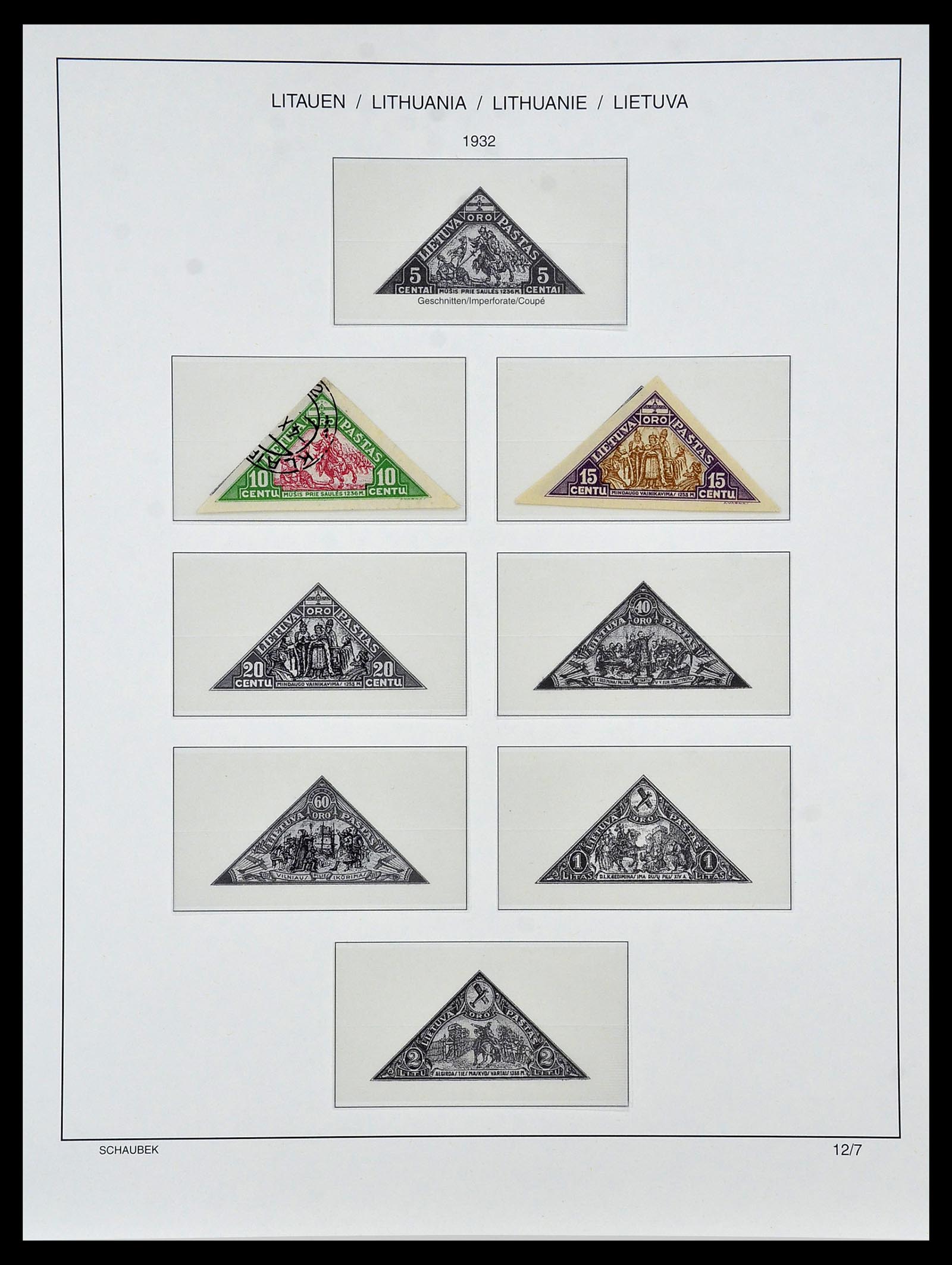 34449 030 - Postzegelverzameling 34449 Litouwen 1919-1940.