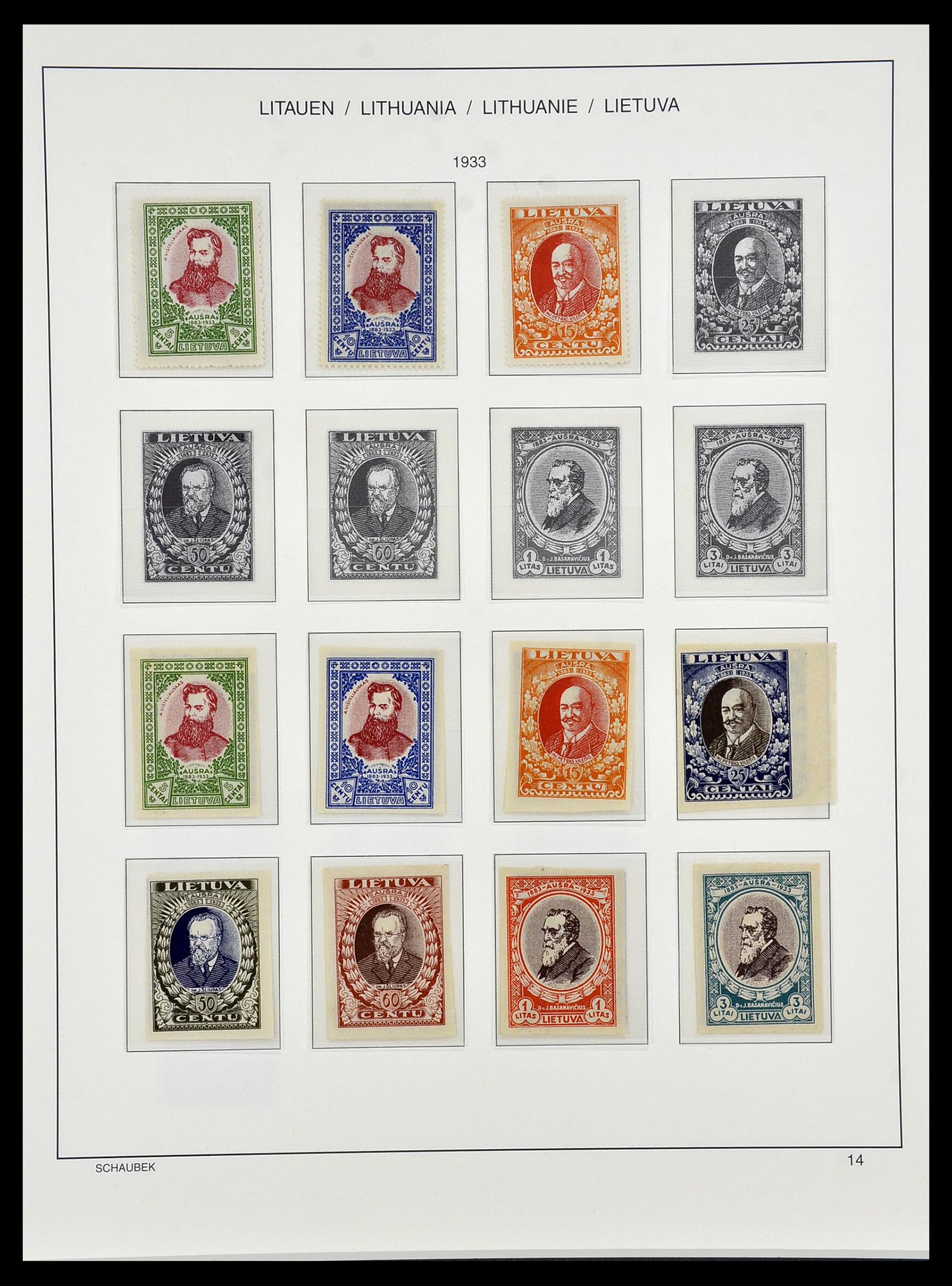 34449 033 - Postzegelverzameling 34449 Litouwen 1919-1940.