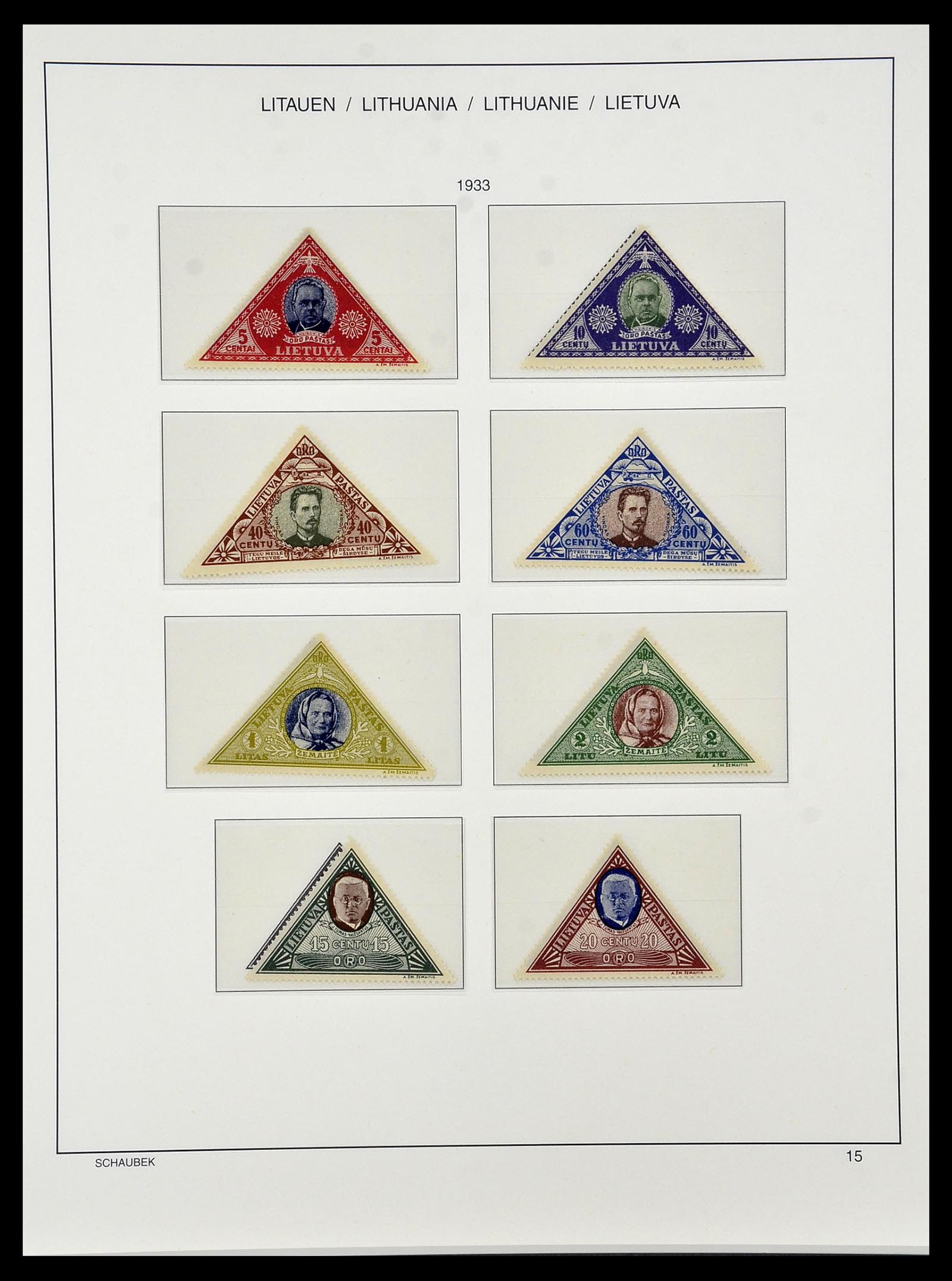 34449 035 - Postzegelverzameling 34449 Litouwen 1919-1940.