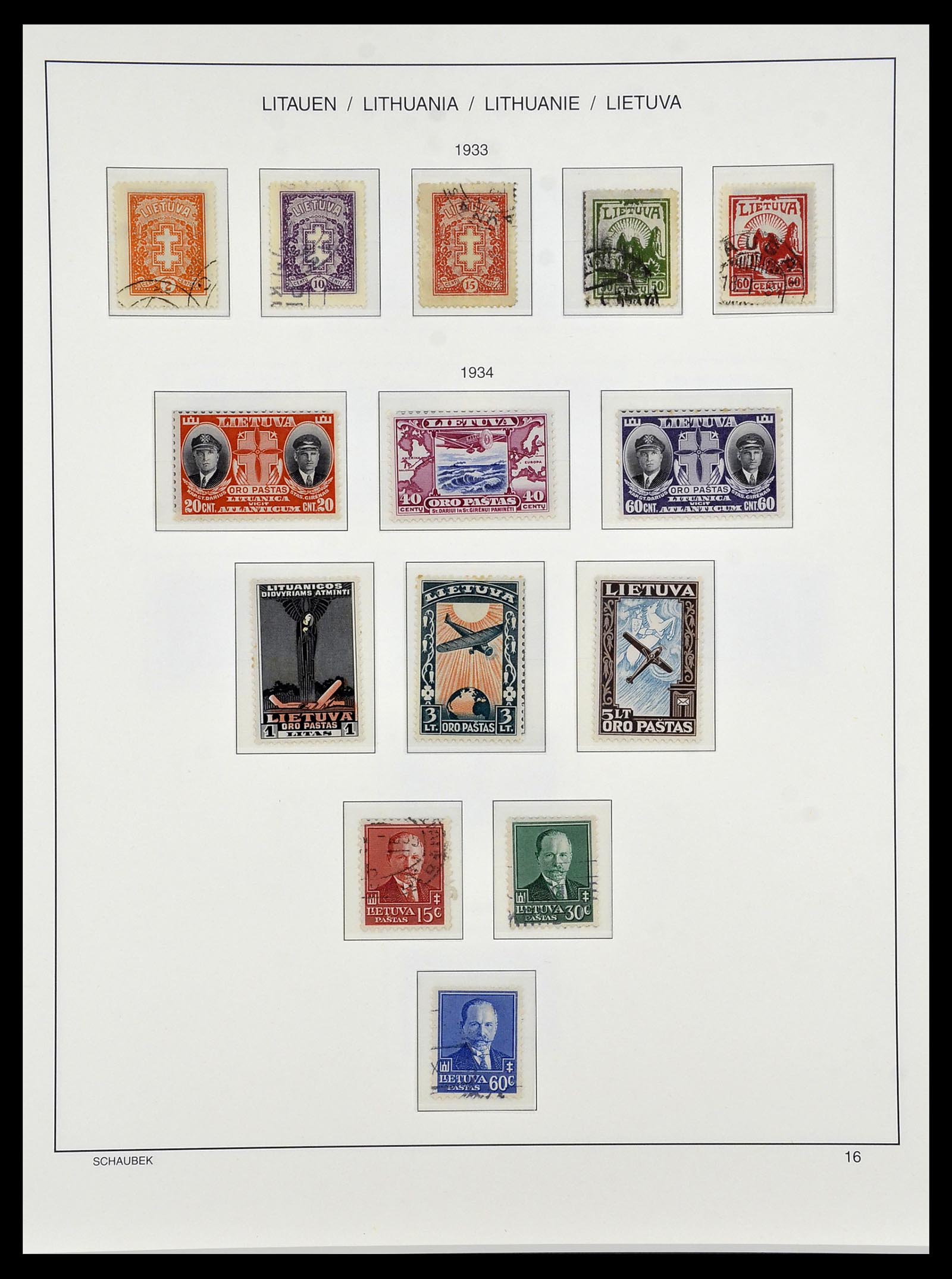 34449 037 - Postzegelverzameling 34449 Litouwen 1919-1940.
