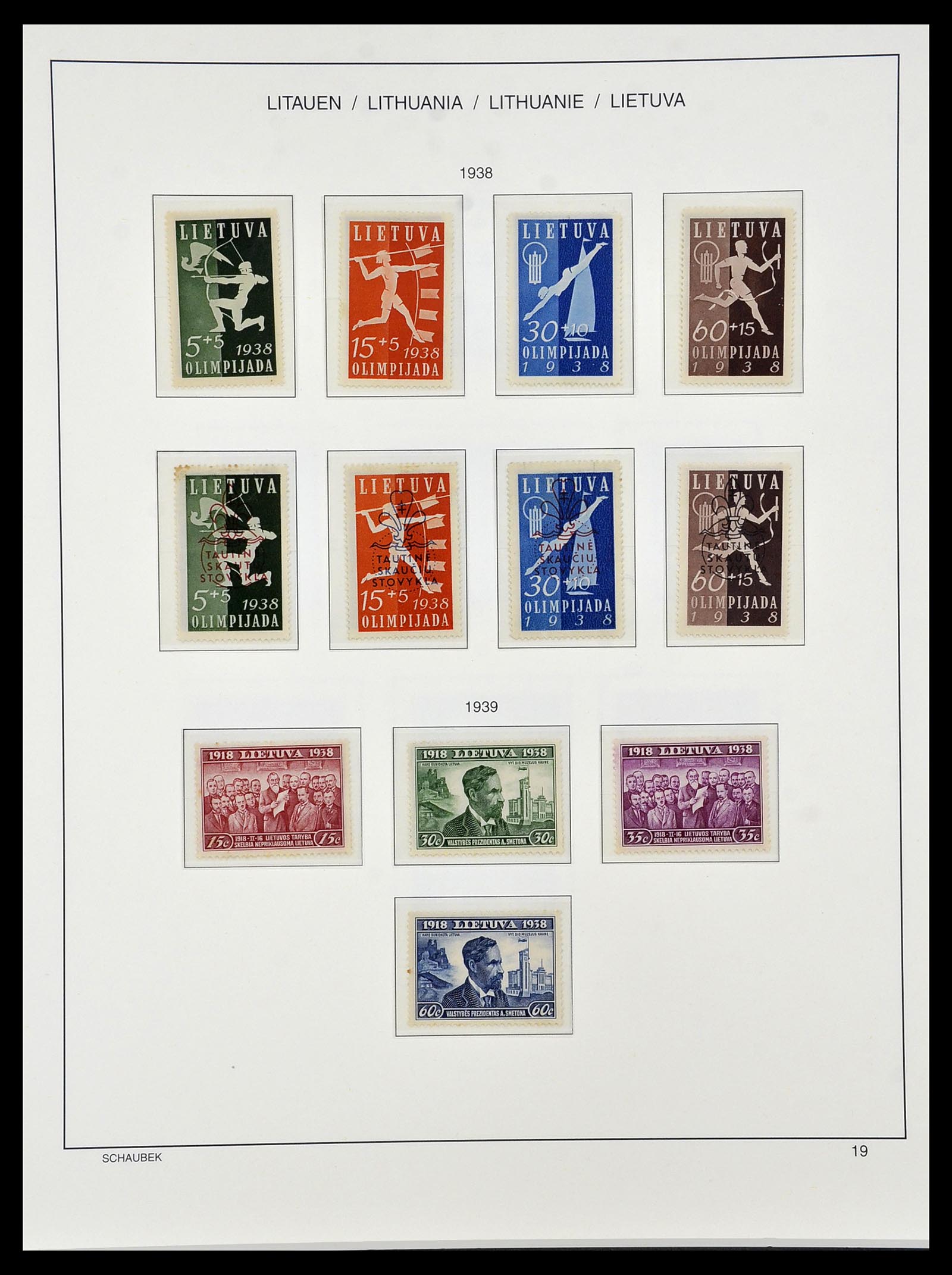 34449 040 - Postzegelverzameling 34449 Litouwen 1919-1940.