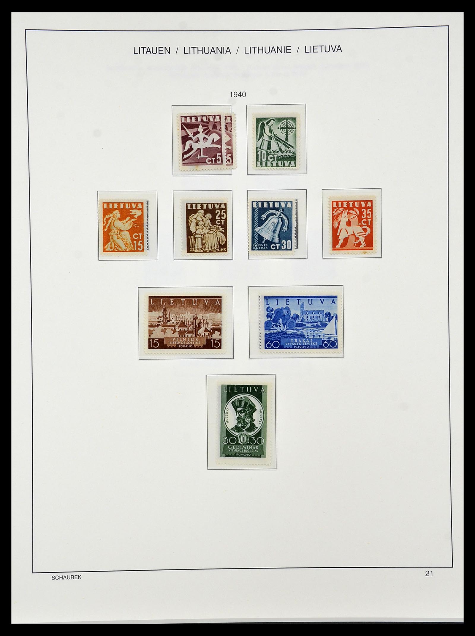 34449 042 - Postzegelverzameling 34449 Litouwen 1919-1940.