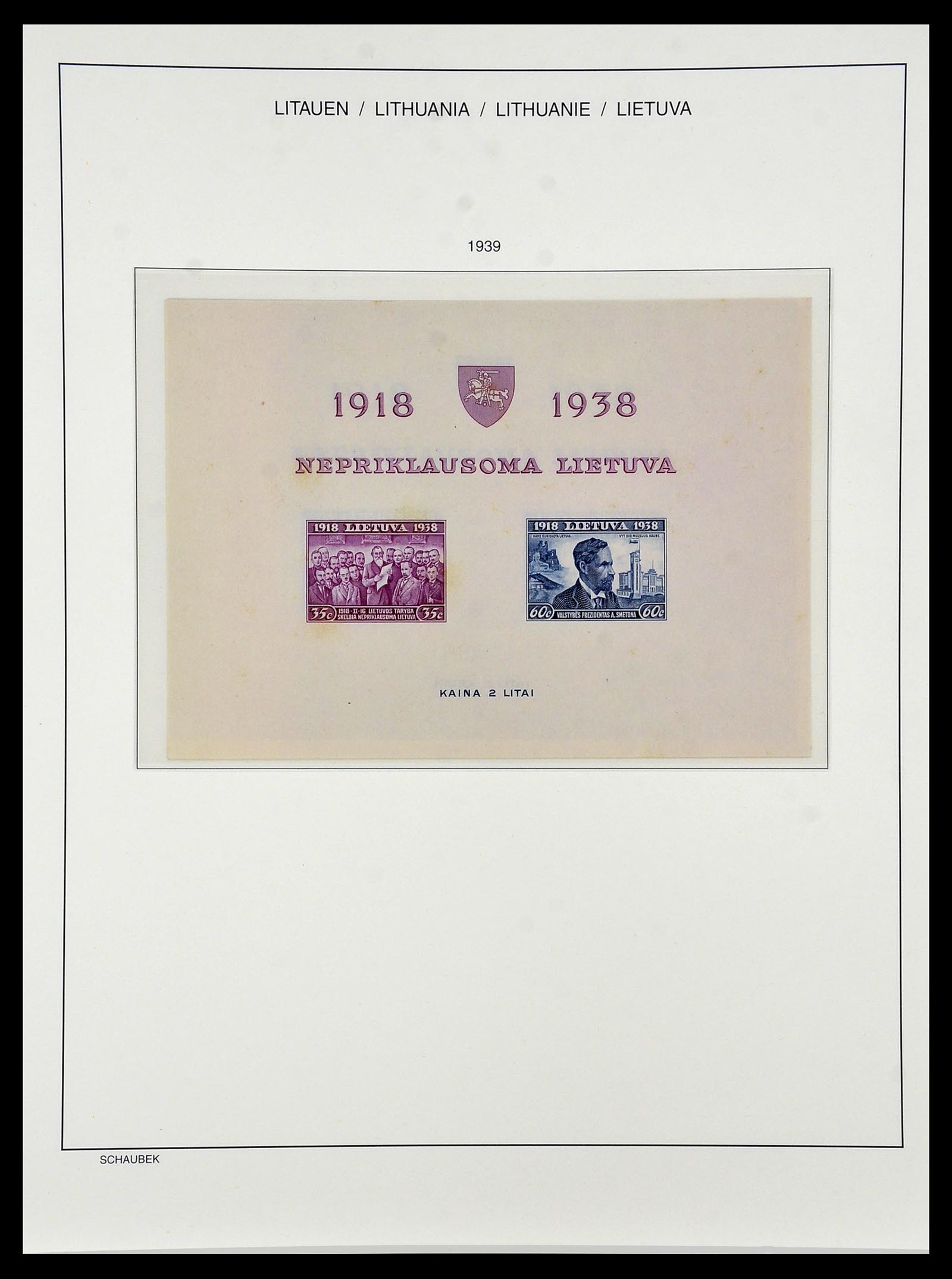 34449 044 - Postzegelverzameling 34449 Litouwen 1919-1940.