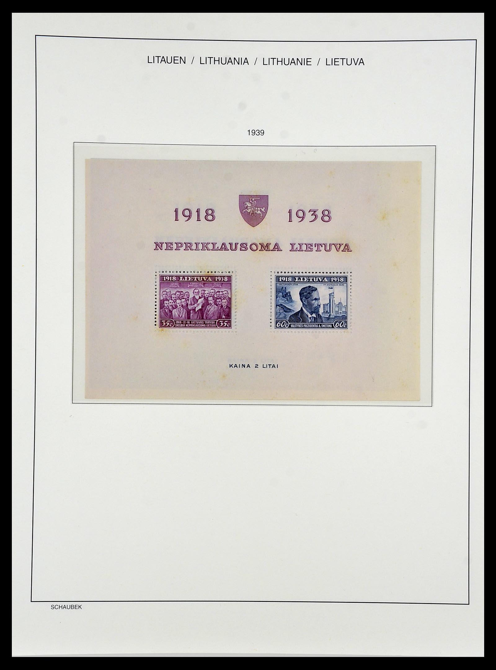 34449 045 - Postzegelverzameling 34449 Litouwen 1919-1940.